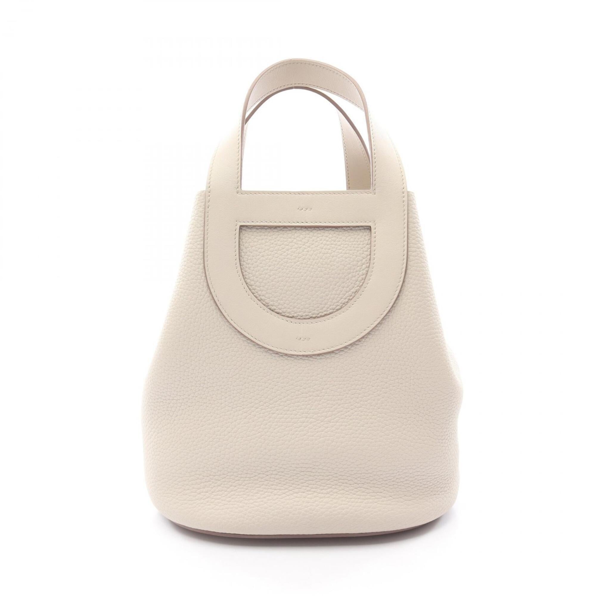 Hermes Beige Taurillon Clemence Leather Swift Leather Handbag (Pre-Owned)