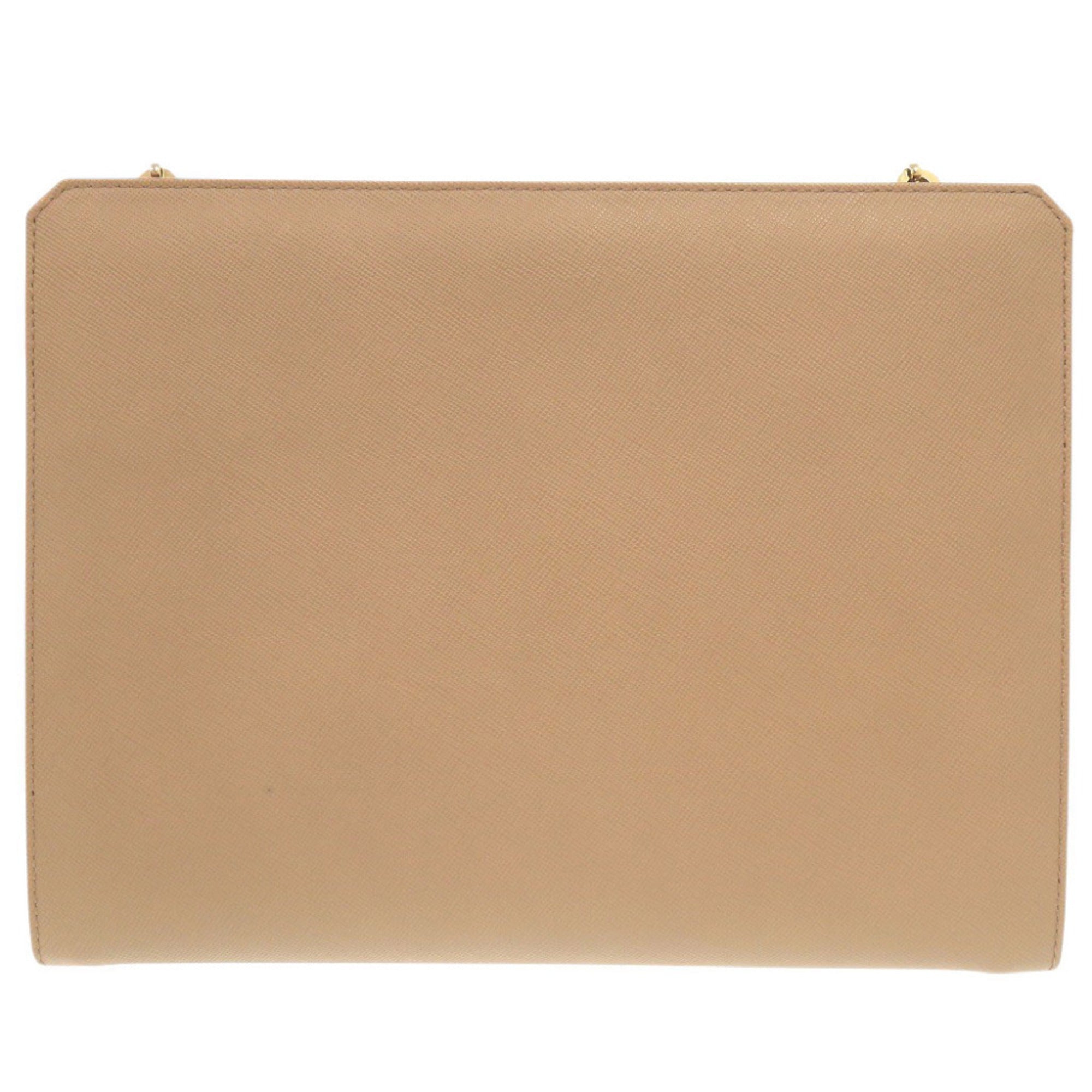 Salvatore Ferragamo Beige Leather Shoulder Bag (Pre-Owned)