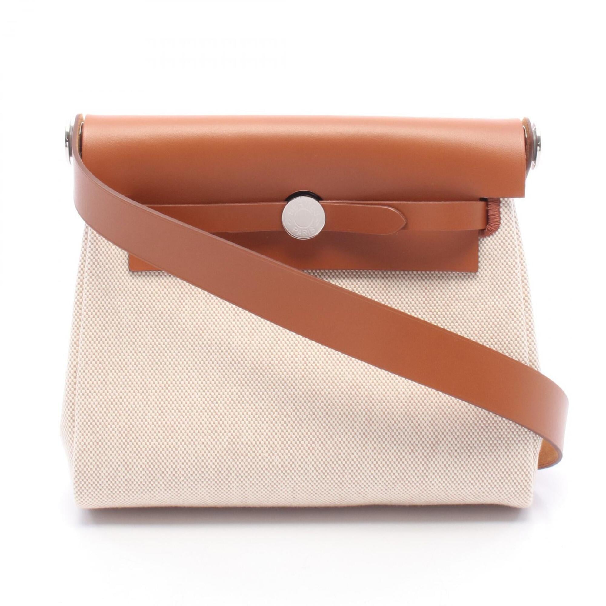 Hermes Beige Brown Ecru Toile H Handbag Shoulder Bag (Pre-Owned)