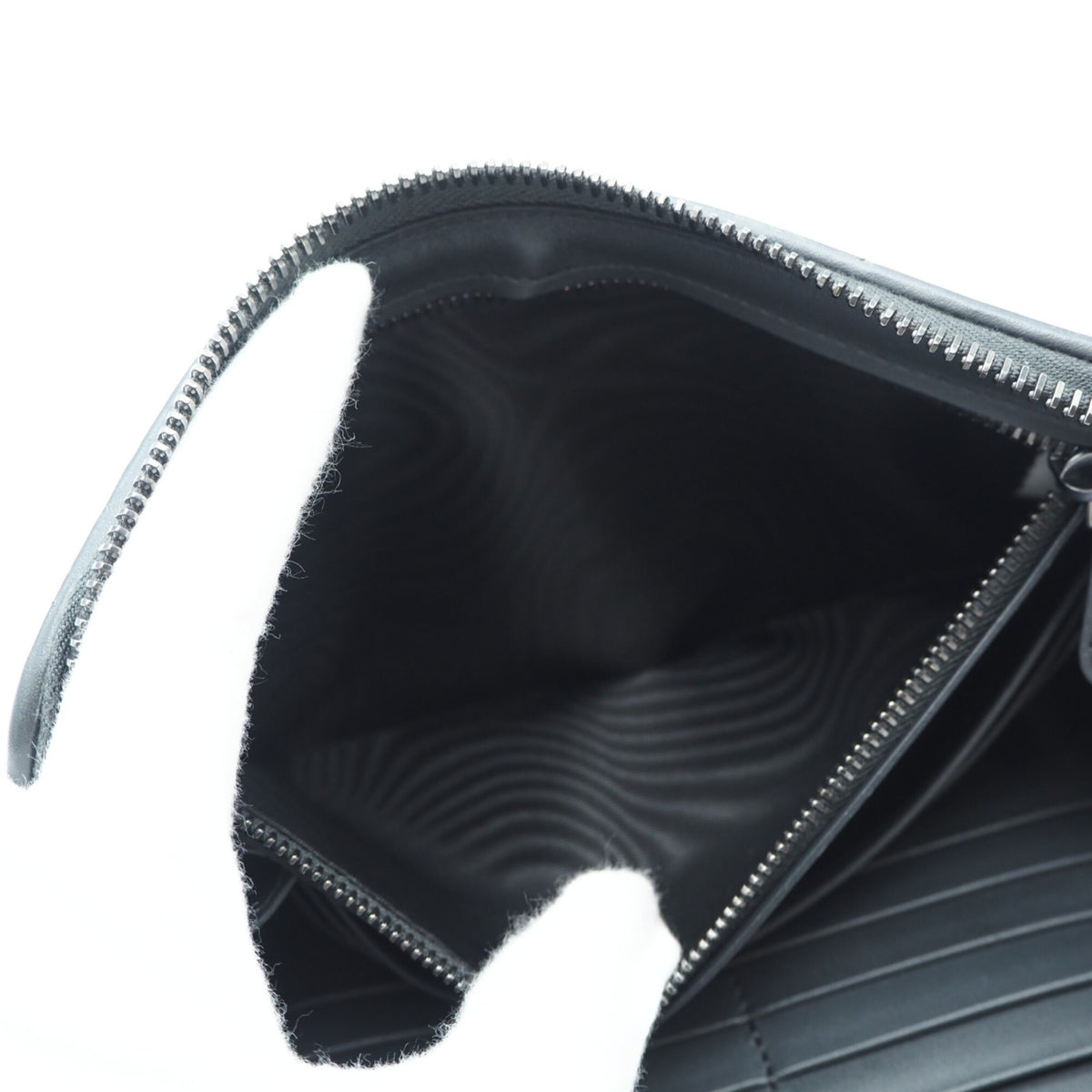 Bottega Veneta Intrecciato Gray Leather Long Wallet (Bi-Fold) (Pre-Owned)