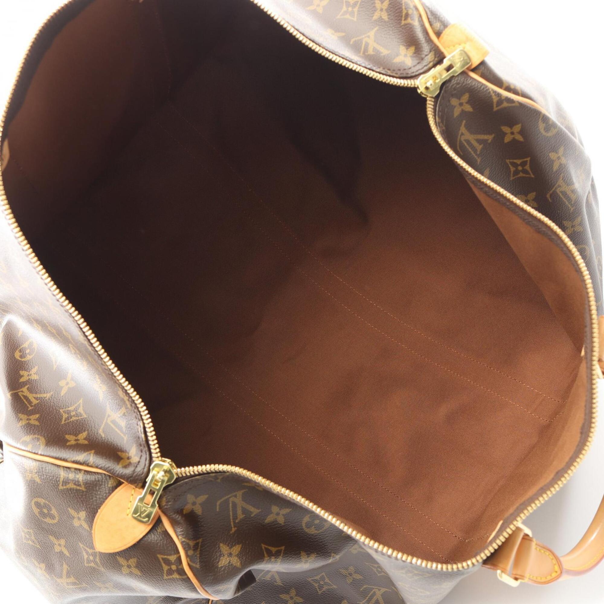 Louis Vuitton Brown Coated Canvas Leather Boston Bag Handbag (Pre-Owned)