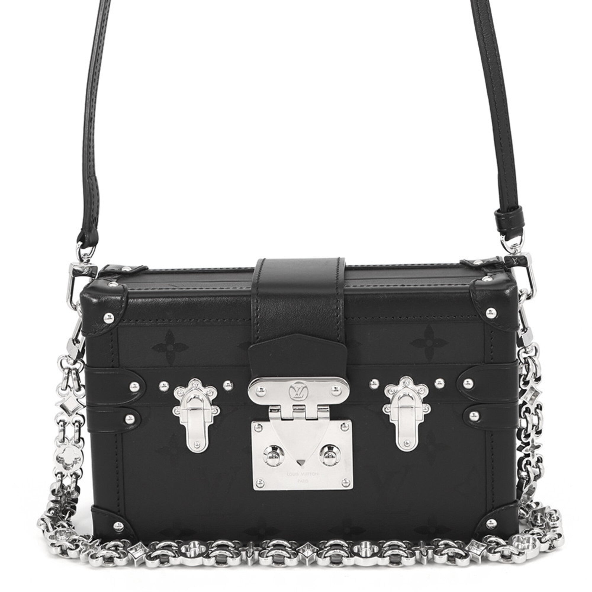 Louis Vuitton Monogram Noir Monogram Clutch Bag Handbag Shoulder Bag (Pre-Owned)