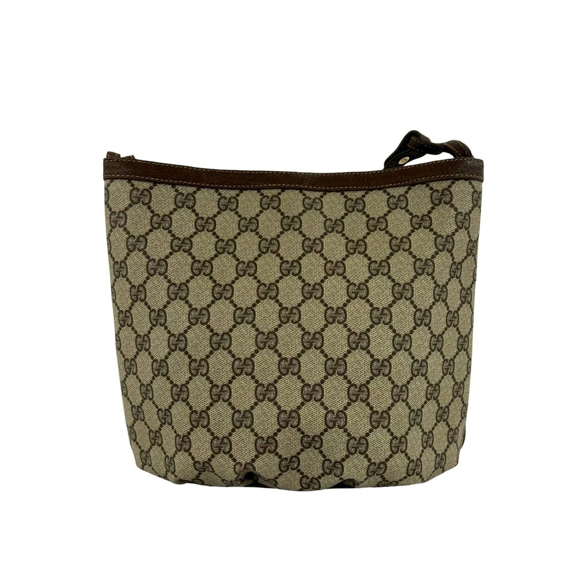 Gucci Brown Leather Pvc Pochette Shoulder Bag (Pre-Owned)