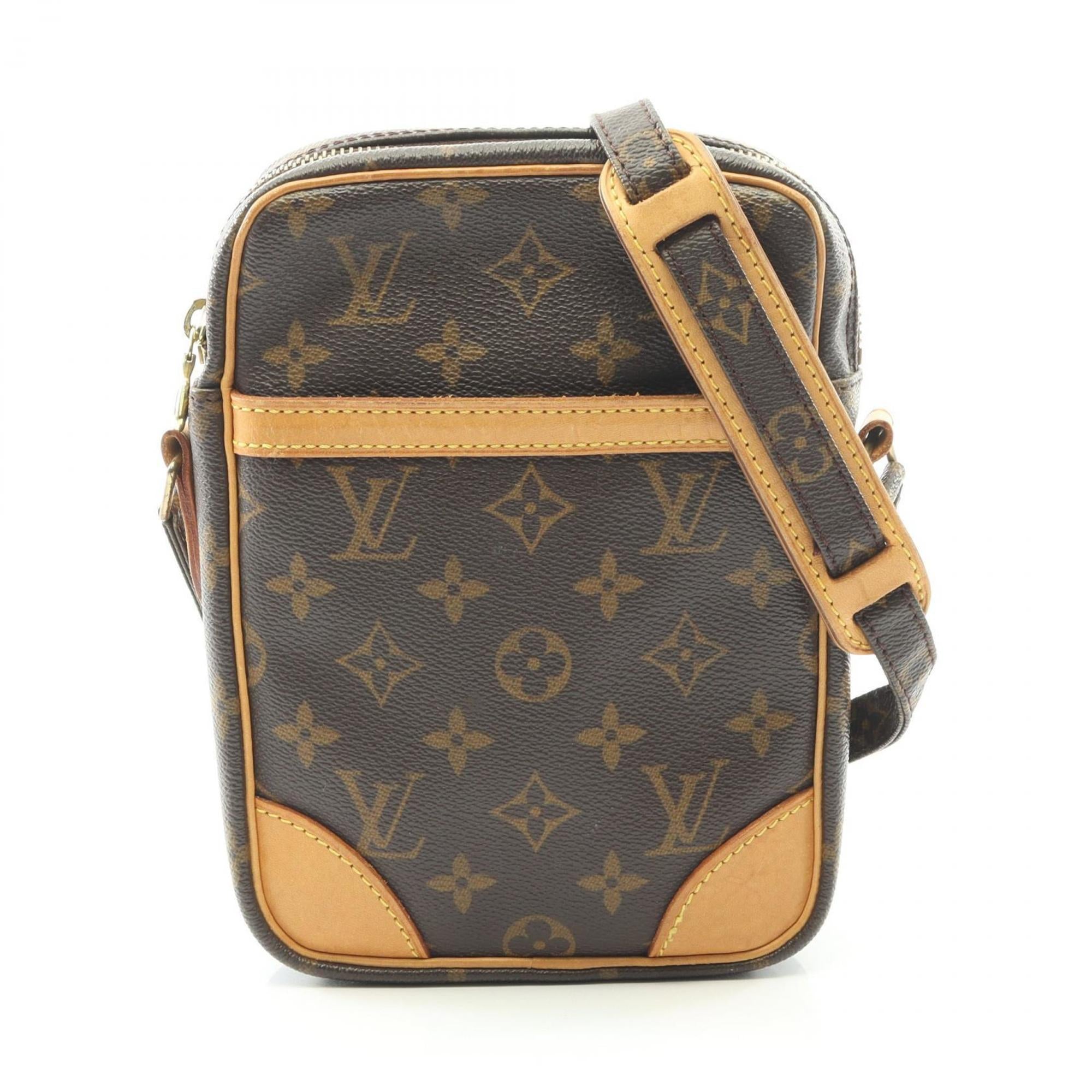 Louis Vuitton Brown Monogram Coated Canvas Leather Shoulder Bag (Pre-Owned)
