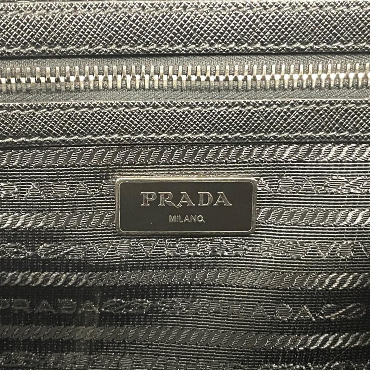 Prada Black Leather Briefcase (Pre-Owned)