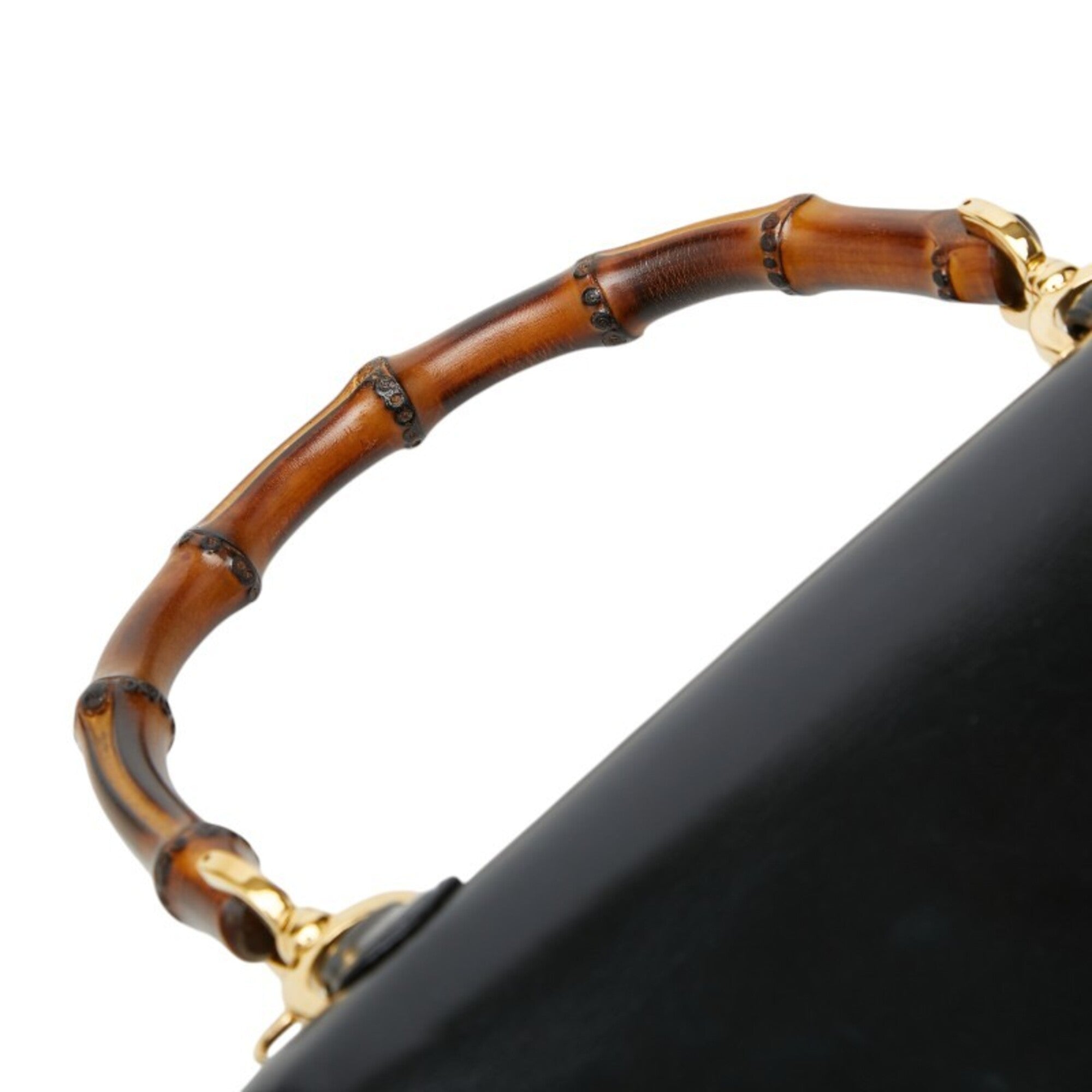 Gucci Black Leather Handbag Shoulder Bag (Pre-Owned)