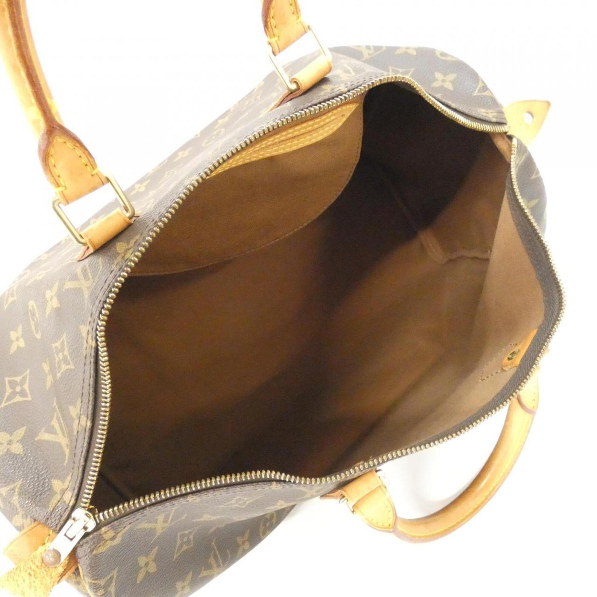 Louis Vuitton Monogram Marron Coated Canvas Boston Bag (Pre-Owned)