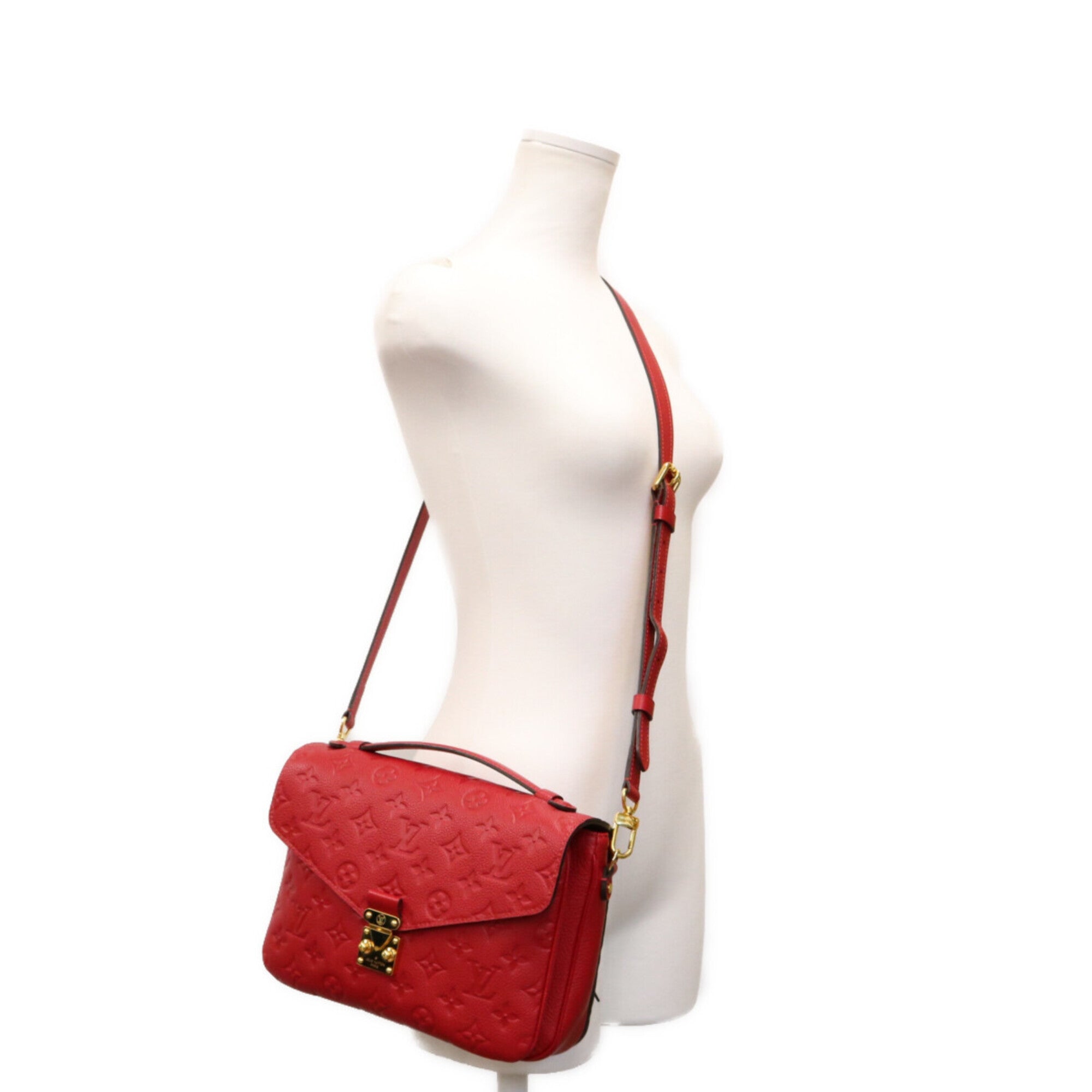 Louis Vuitton Cerise Red Color Monogram Empreinte Shoulder Bag (Pre-Owned)