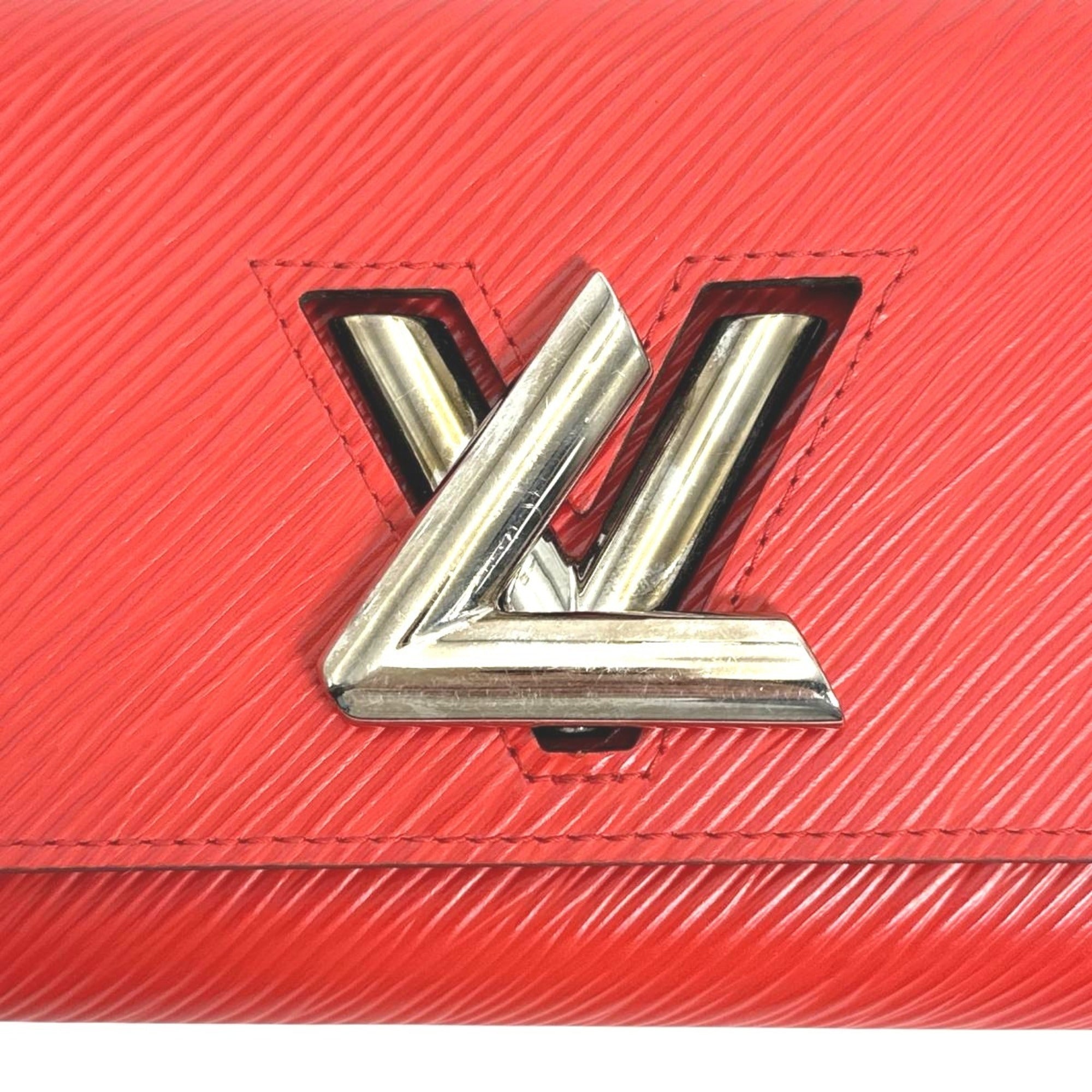 Louis Vuitton Coquelicots Red Color Epi Leather Long Wallet (Tri-Fold) (Pre-Owned)