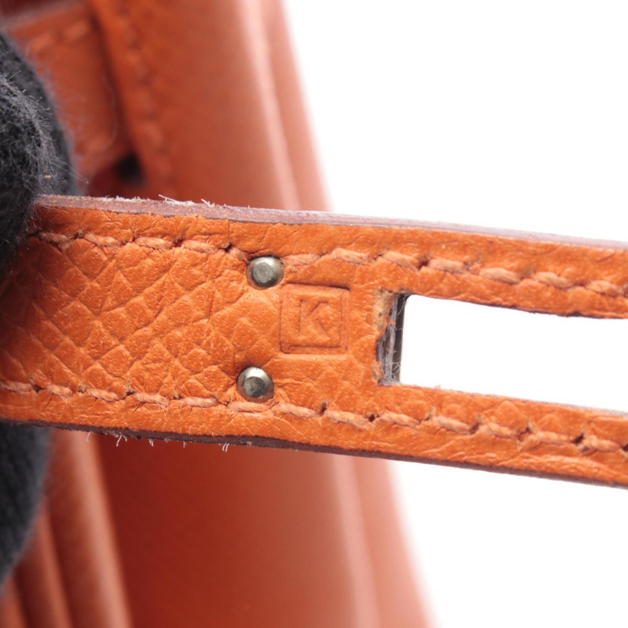 Hermes Orange Epsom Leather Leather Handbag (Pre-Owned)