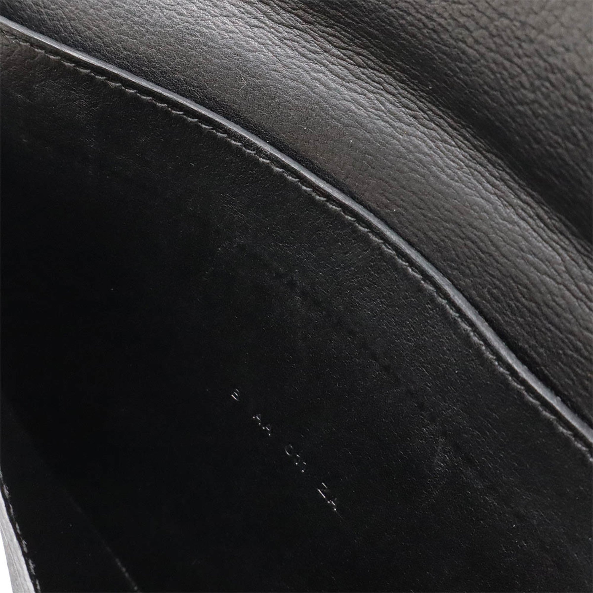 Hermes Black Evergrain Leather Long Wallet (Bi-Fold) (Pre-Owned)