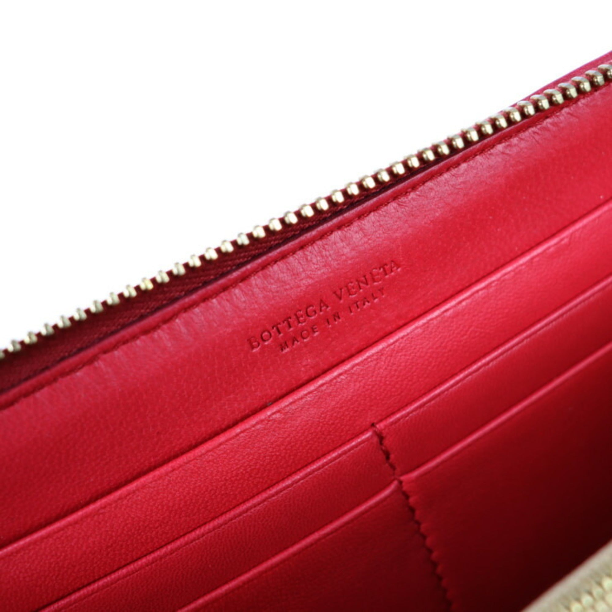 Bottega Veneta Intrecciato Red Color Intrecciato Coin Purse/Coin Case (Pre-Owned)