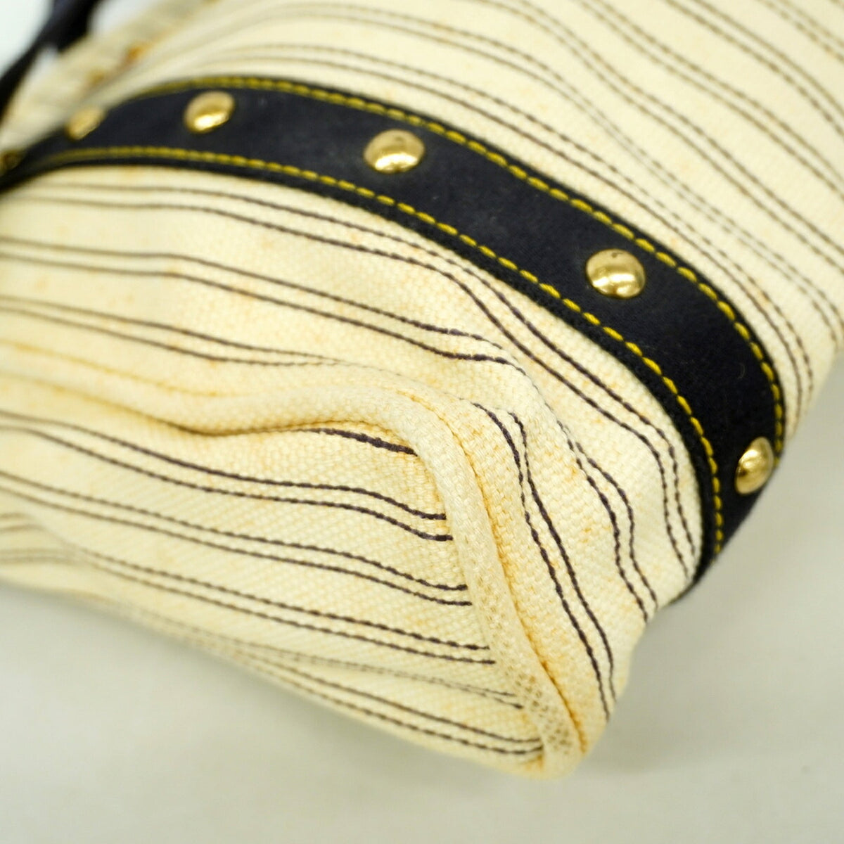 Louis Vuitton Ivory Navy Tote Bag (Pre-Owned)
