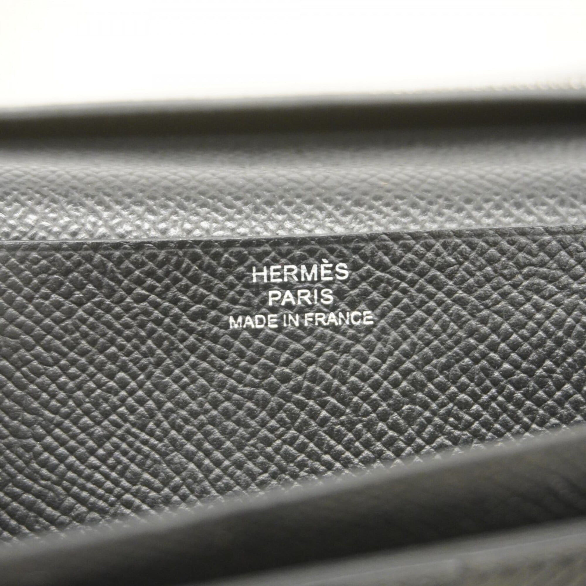 Hermes Black Epsom Leather Long Wallet (Bi-Fold) (Pre-Owned)