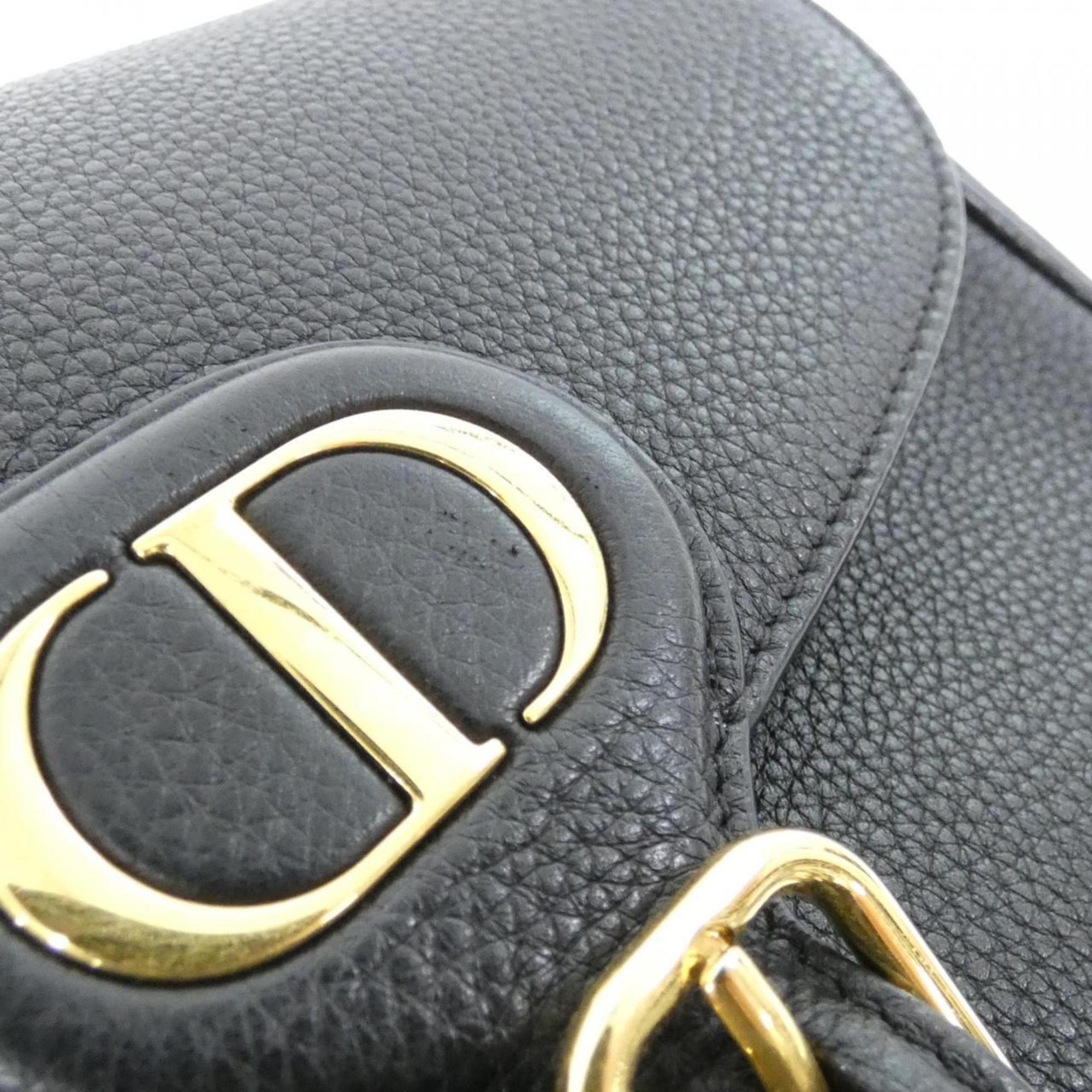 Christian Dior Black Leather Shoulder Bag (Pre-Owned)