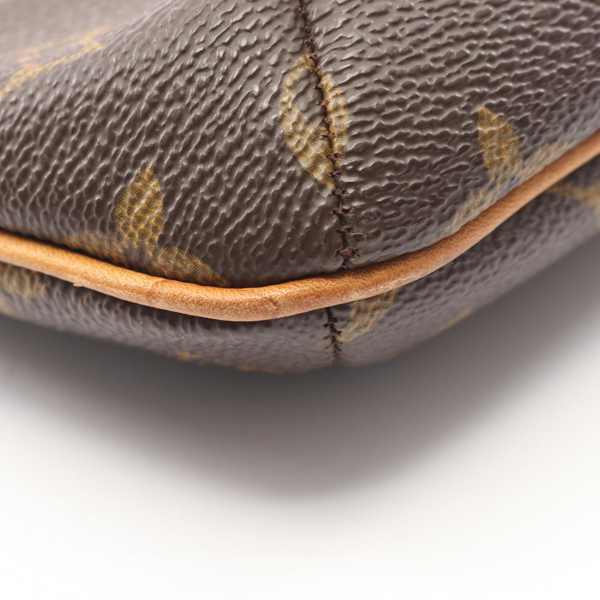 Louis Vuitton Monogram Brown Coated Canvas Leather Shoulder Bag (Pre-Owned)