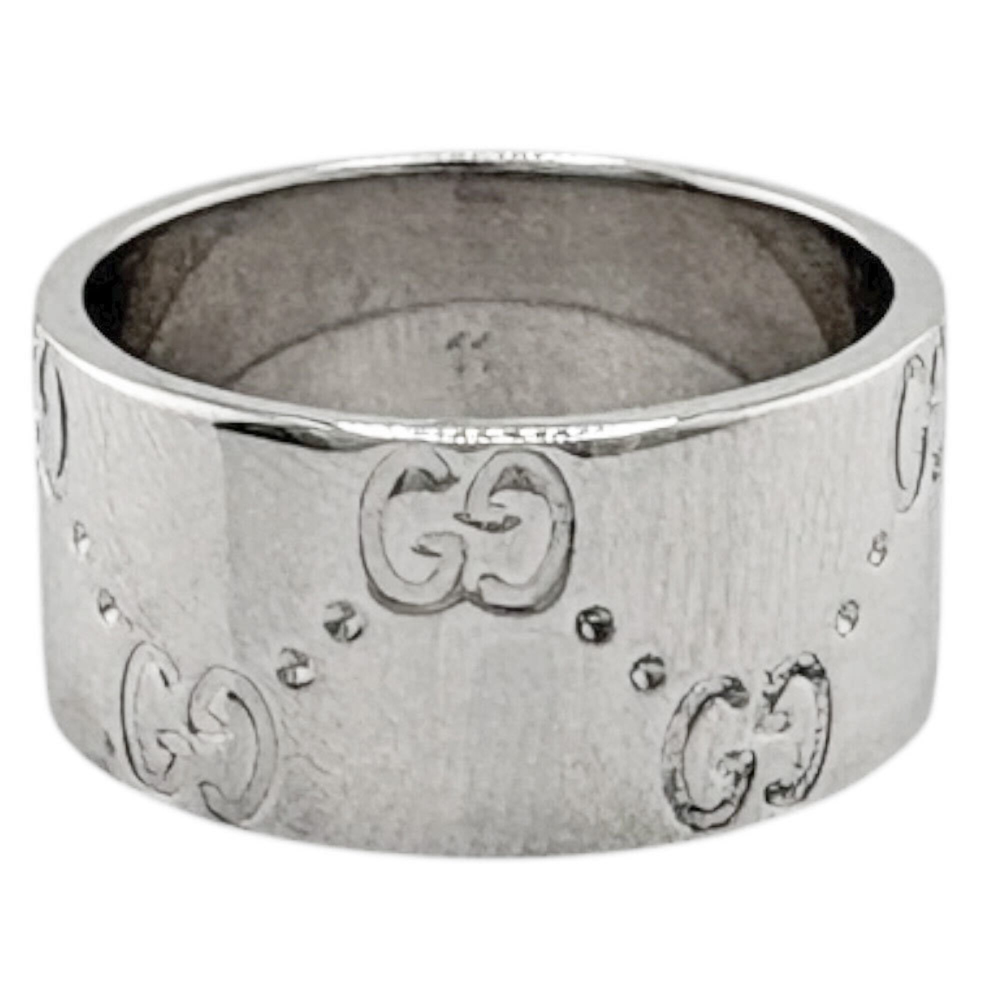Gucci Silver White Gold (18K) Band Ring (Pre-Owned)
