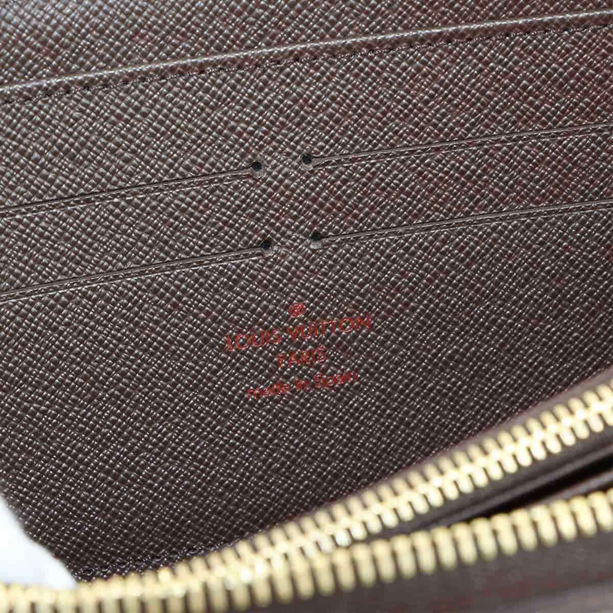 Louis Vuitton Damier Canvas Ebene Damier Canvas Long Wallet (Bi-Fold) (Pre-Owned)