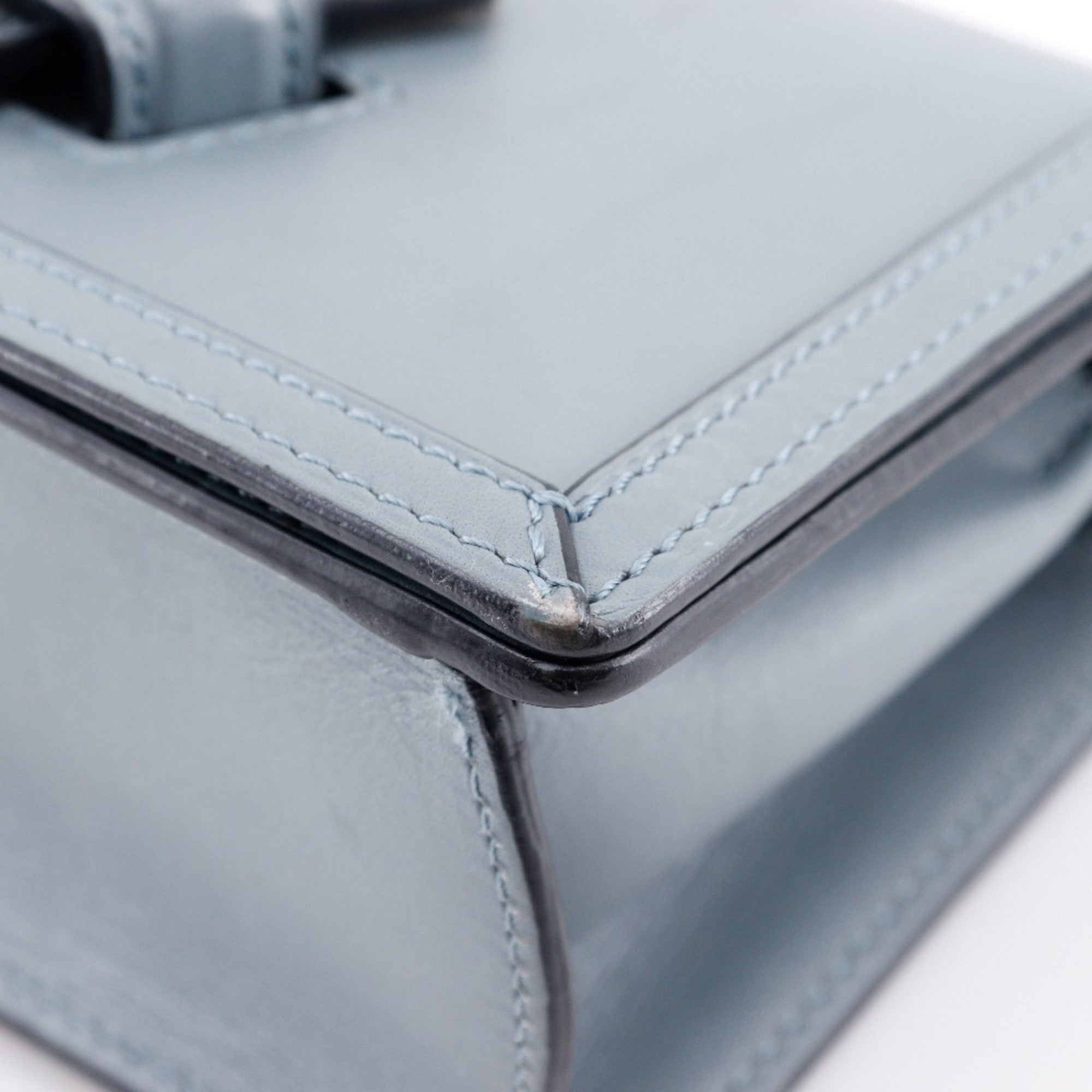 Loewe Light Blue Stone Blue Leather Shoulder Bag (Pre-Owned)