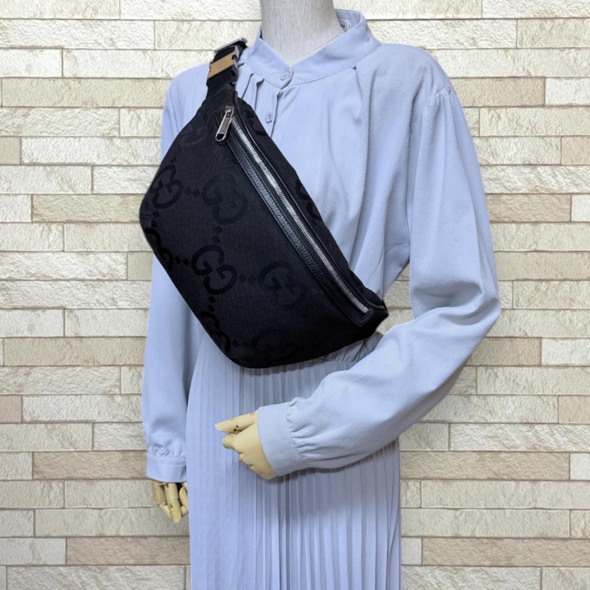 Gucci Gg Canvas Black Gg Canvas Handbag Sling Bag (Pre-Owned)