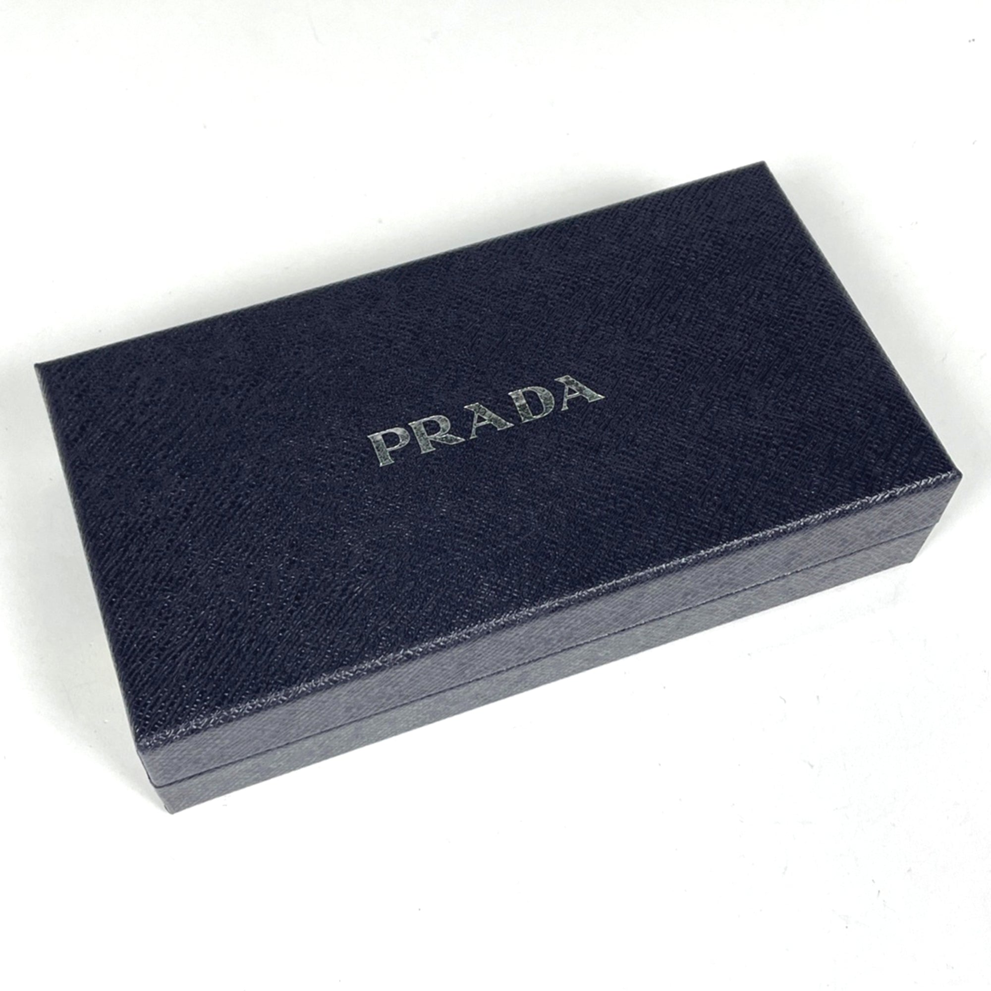 Prada Black Leather Long Wallet (Bi-Fold) (Pre-Owned)