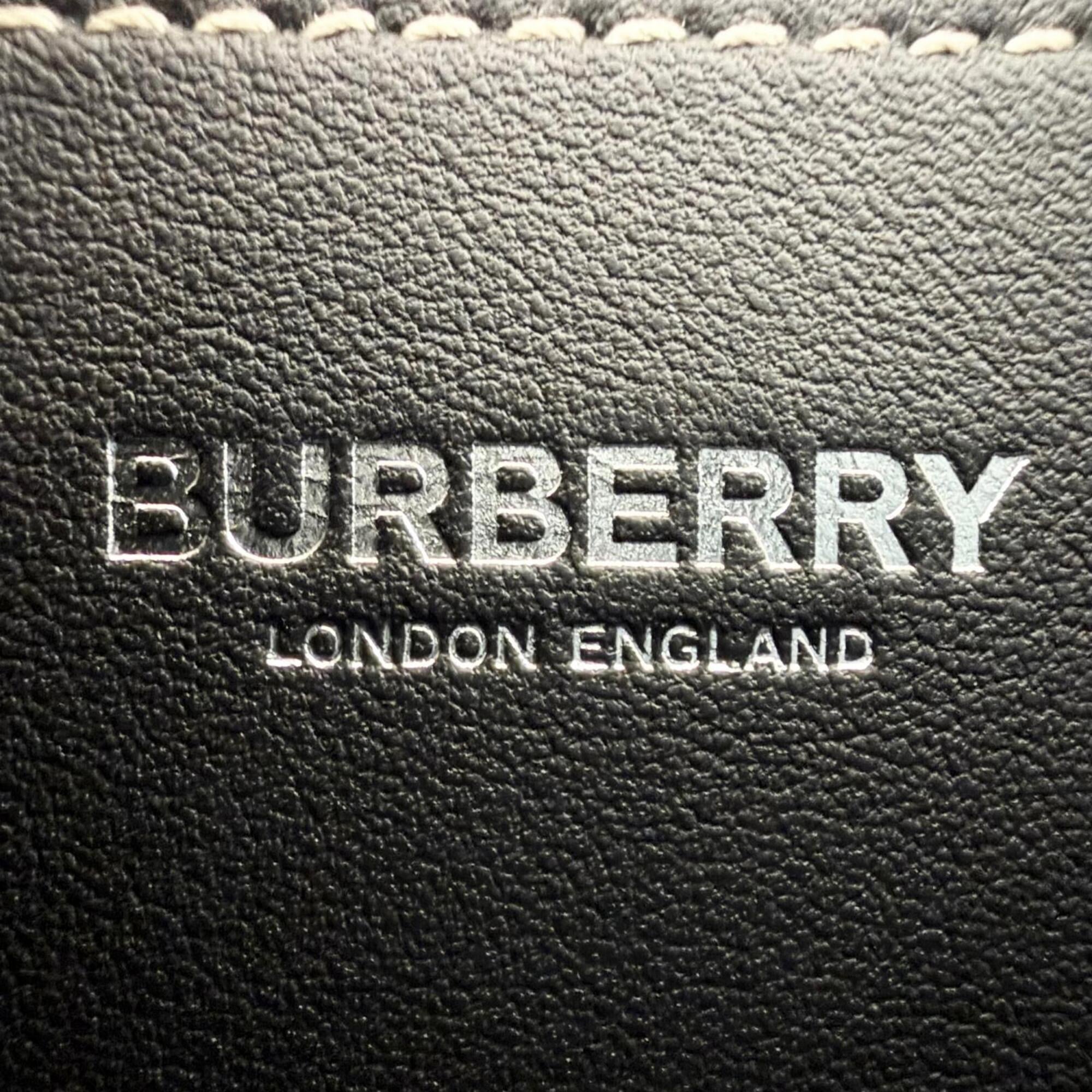Burberry Brown Elastane Cotton Leather Polyester Shoulder Bag (Pre-Owned)