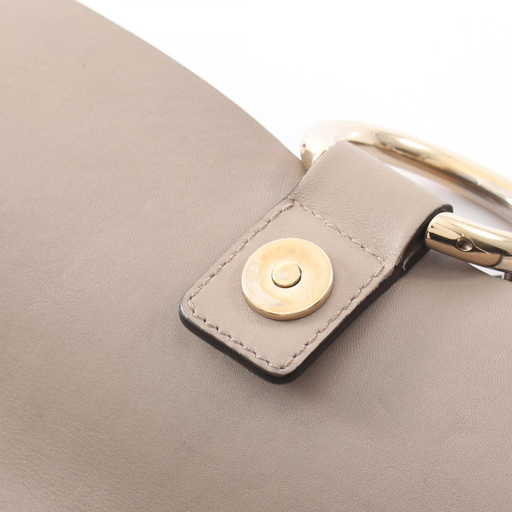 Chloé Beige Leather Suede Handbag Shoulder Bag (Pre-Owned)