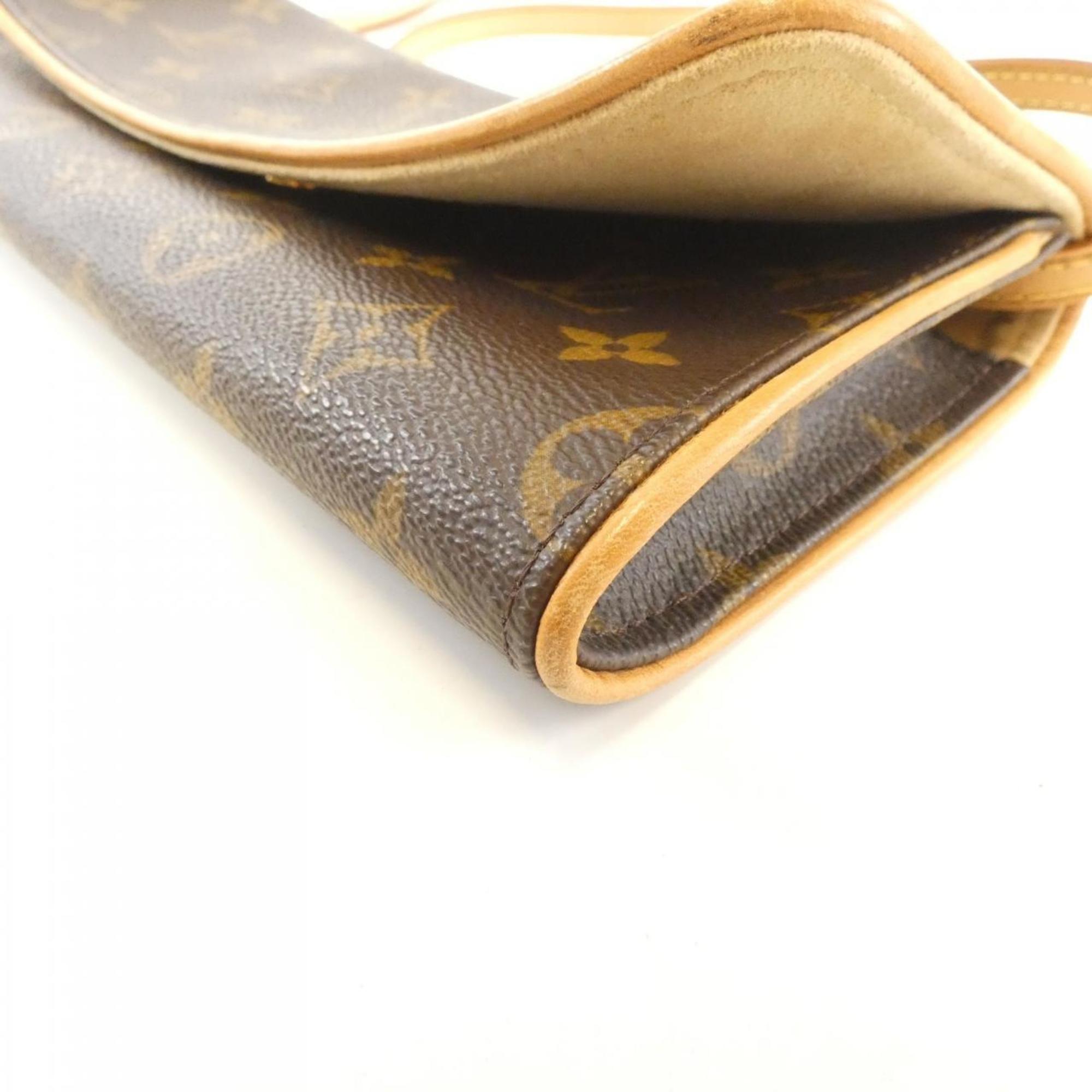 Louis Vuitton Brown Coated Canvas Pochette Shoulder Bag (Pre-Owned)