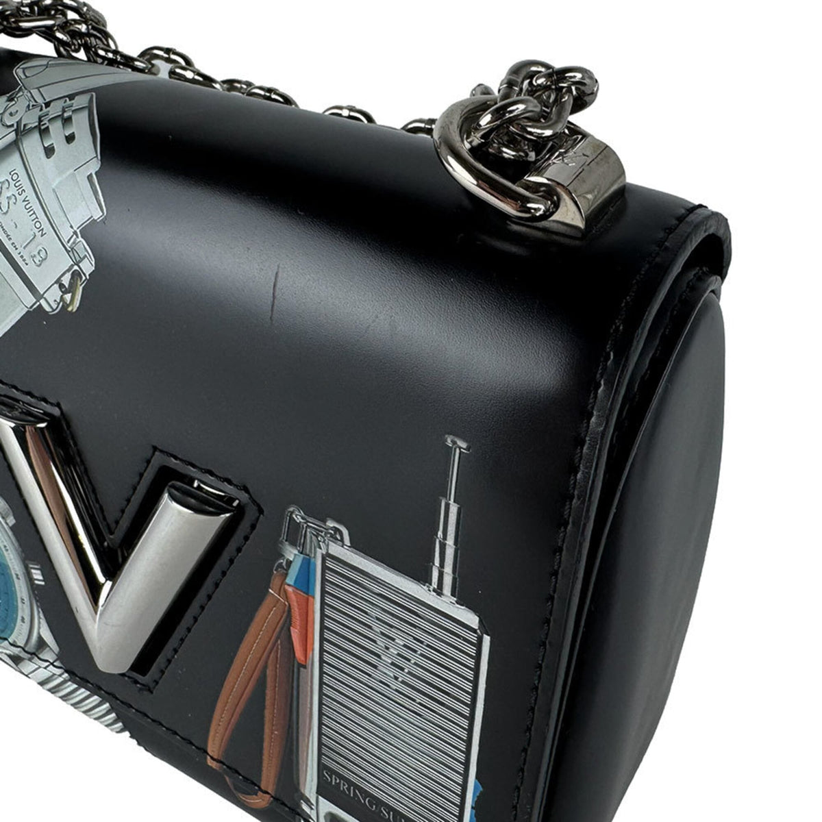 Louis Vuitton Black Multi-Color Leather Shoulder Bag (Pre-Owned)
