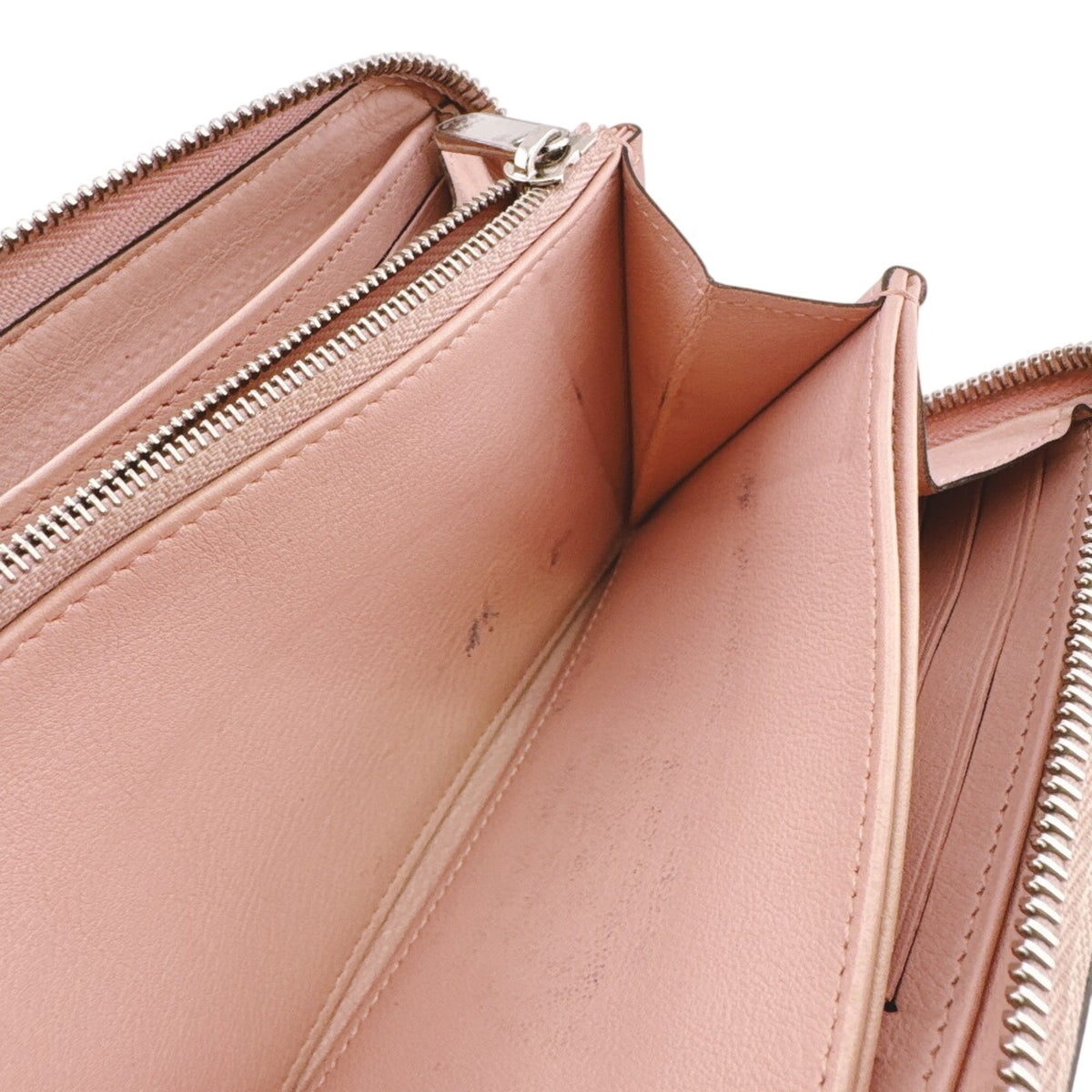 Louis Vuitton Mahina Beige Pink Mahina Leather Long Wallet (Bi-Fold) (Pre-Owned)