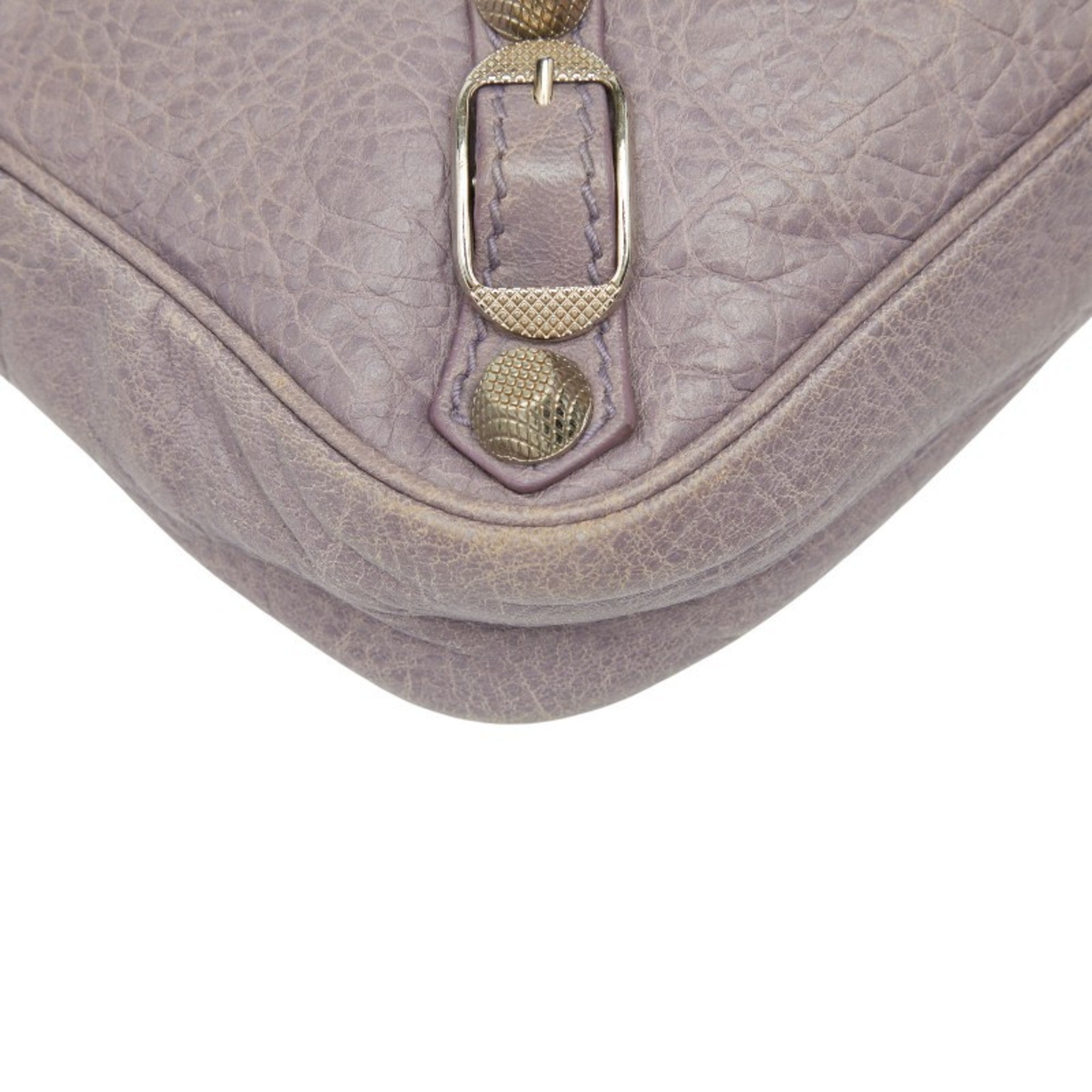Balenciaga Purple Leather Shoulder Bag (Pre-Owned)