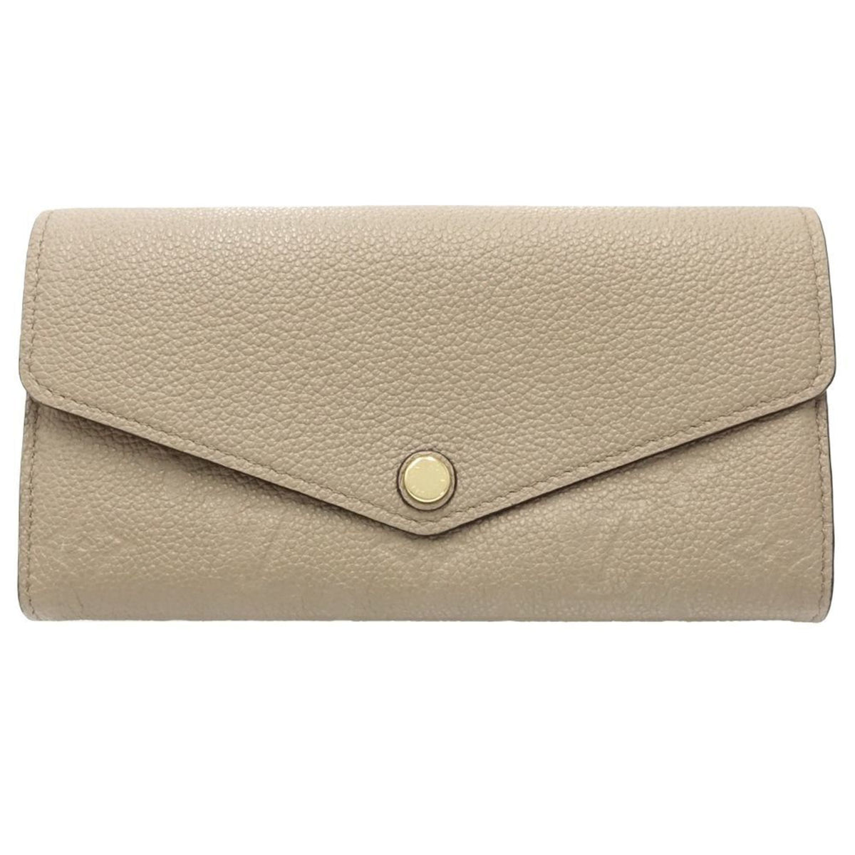 Louis Vuitton Tourterelle Leather Long Wallet (Bi-Fold) (Pre-Owned)