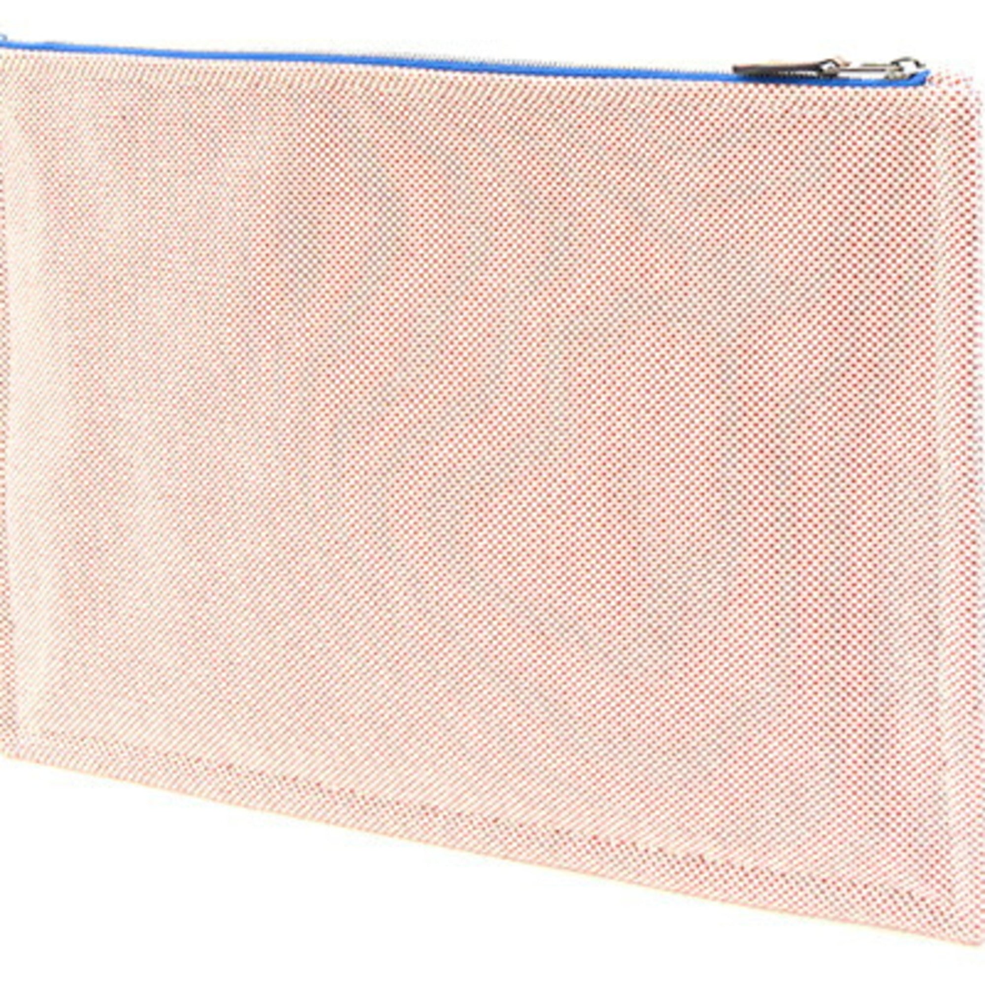 Hermes Multi-Color Orange Cotton Clutch Bag Pouch (Pre-Owned)