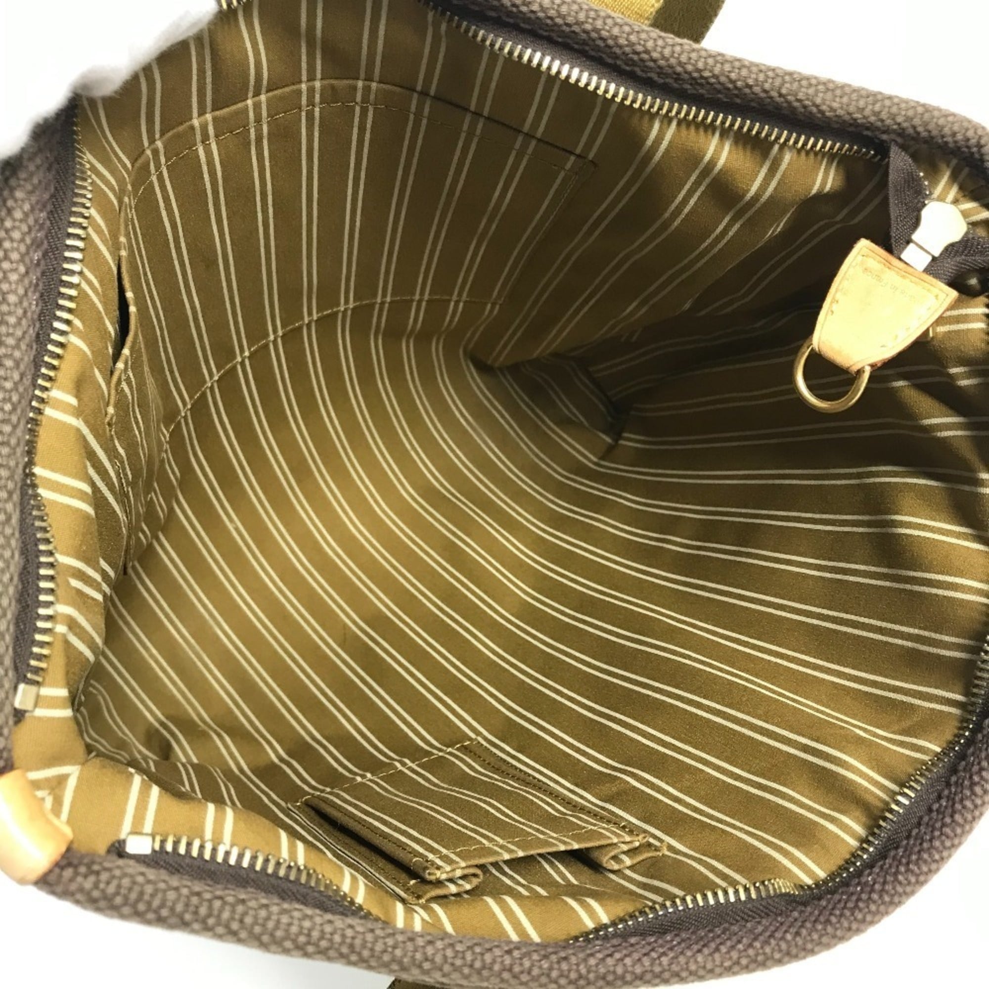 Louis Vuitton Brown Canvas Leather Shoulder Bag Tote Bag (Pre-Owned)