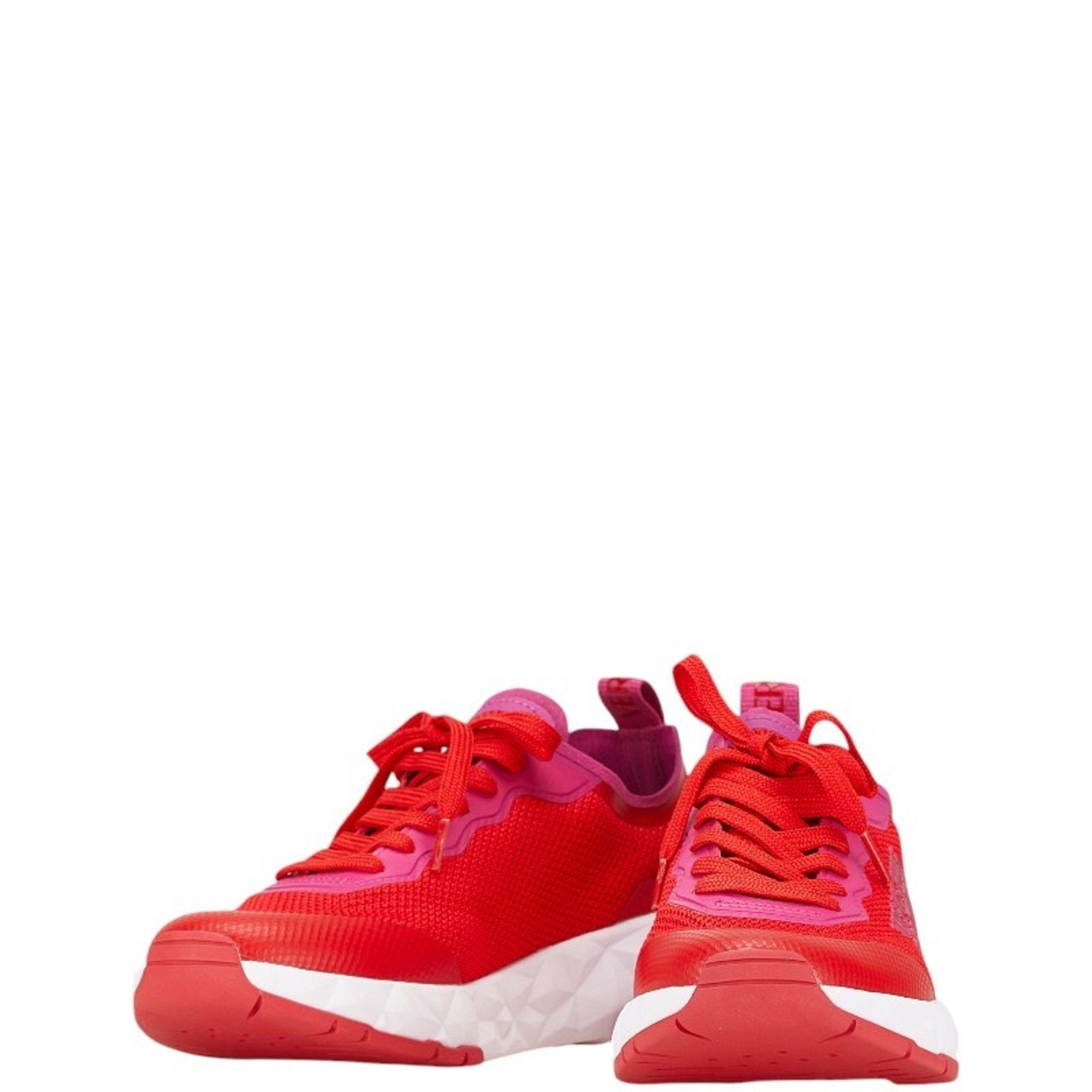 Versace Red Color White Sneakers (Pre-Owned)