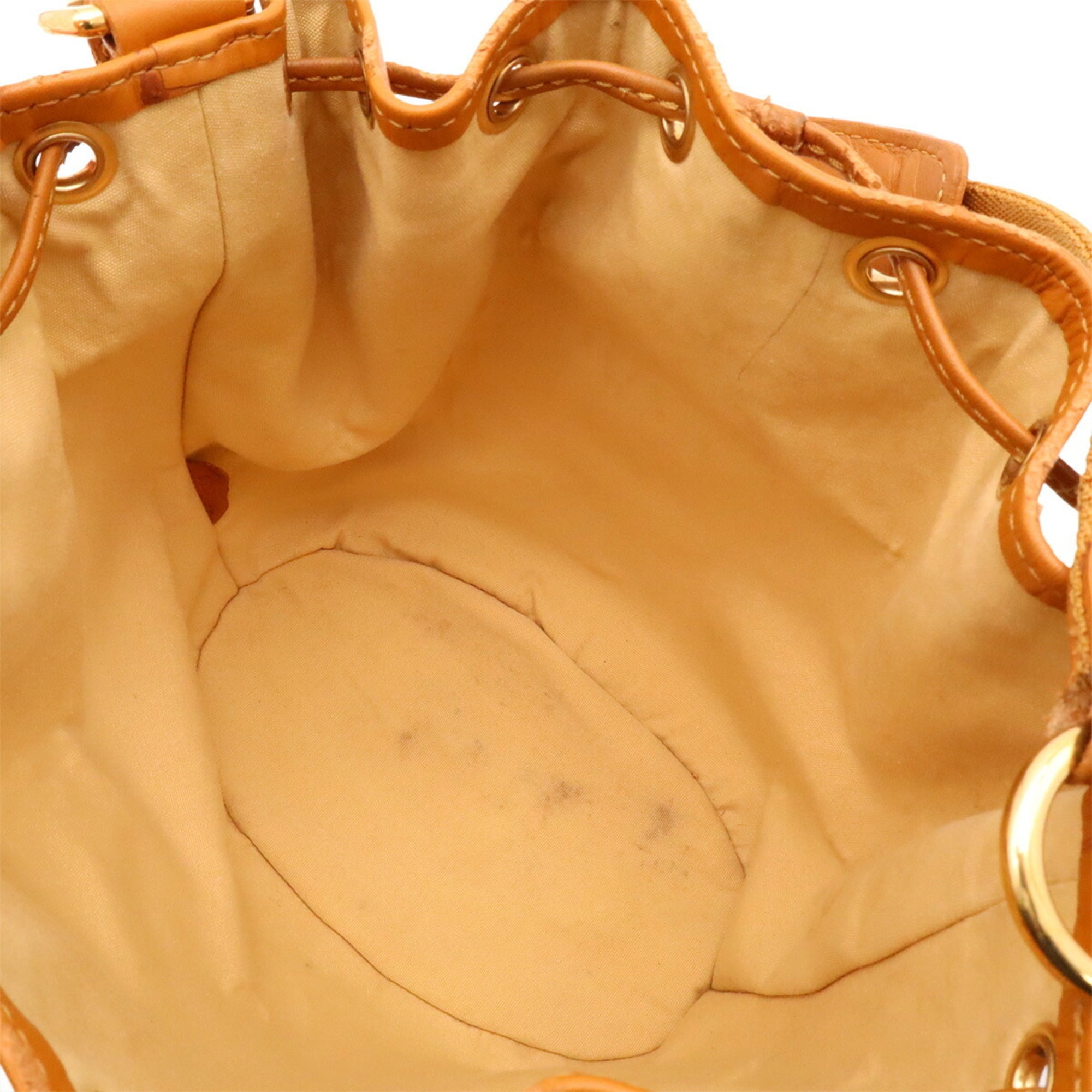 Louis Vuitton Monogram Mini Beige Brown Canvas Leather Handbag (Pre-Owned)