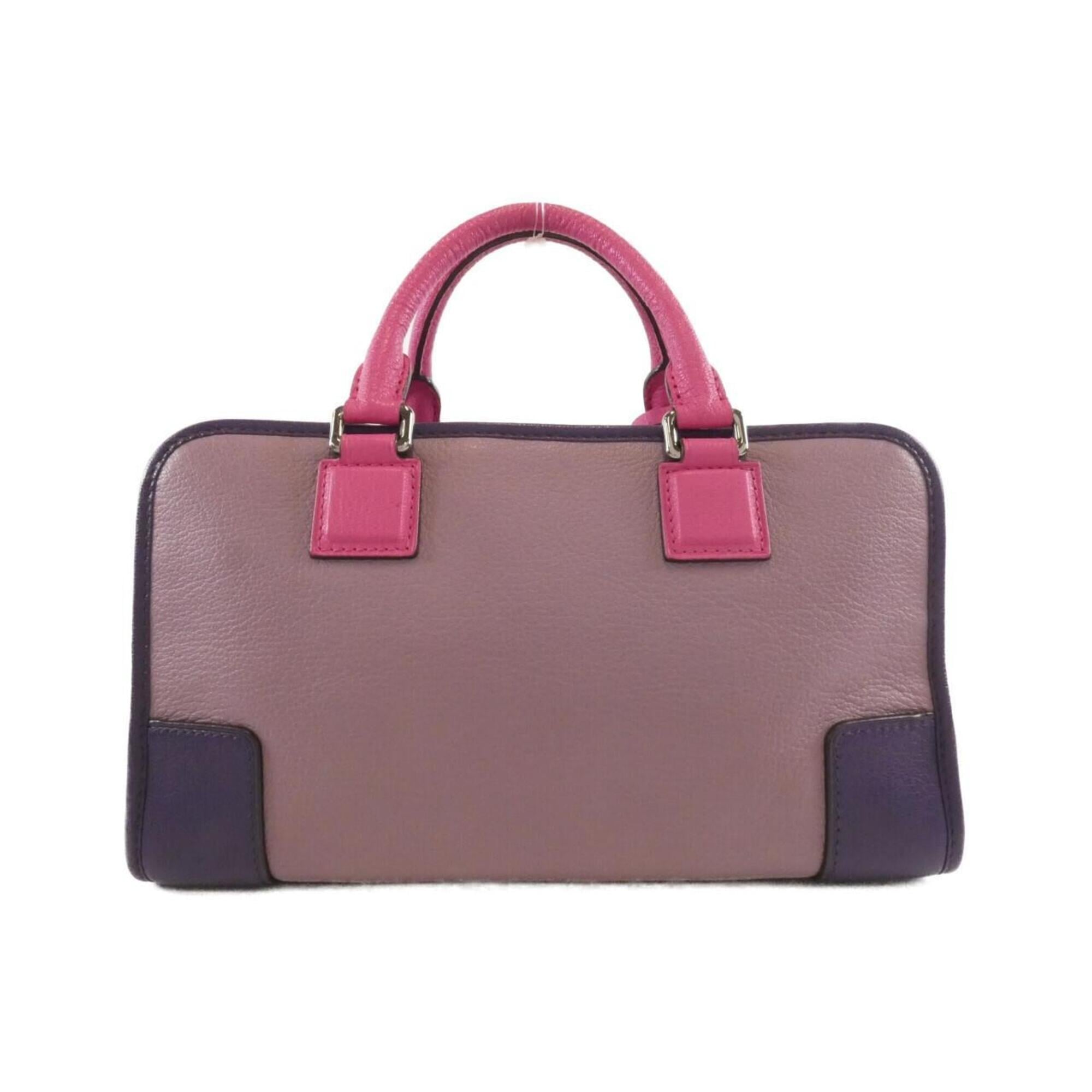 Loewe Pink Purple Leather Handbag (Pre-Owned)