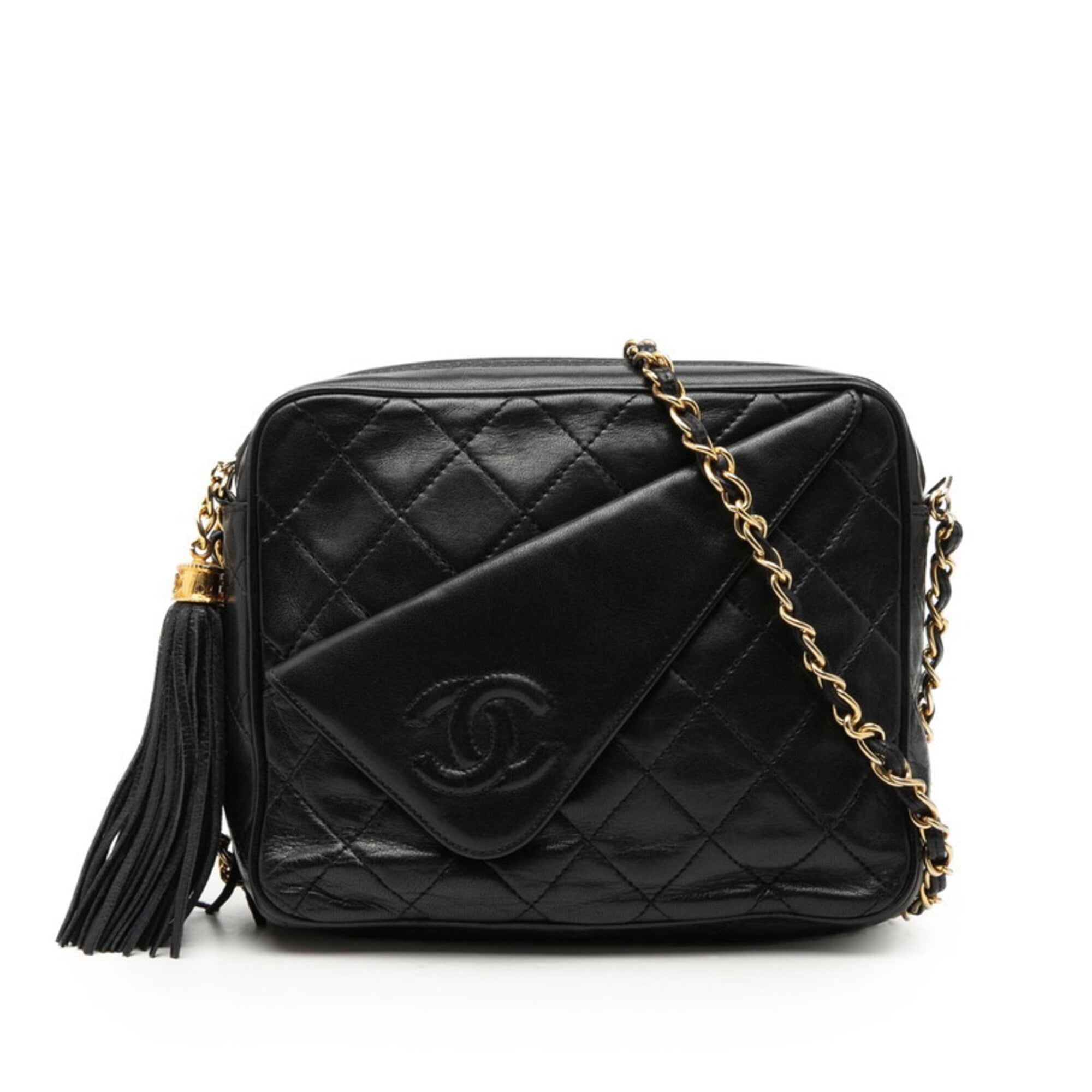 Chanel Black Leather Shoulder Bag (Pre-Owned)
