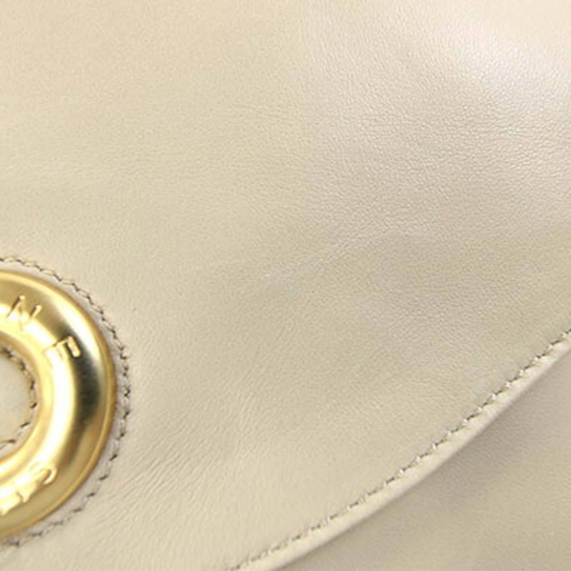 Celine Beige Yellow Leather Shoulder Bag (Pre-Owned)
