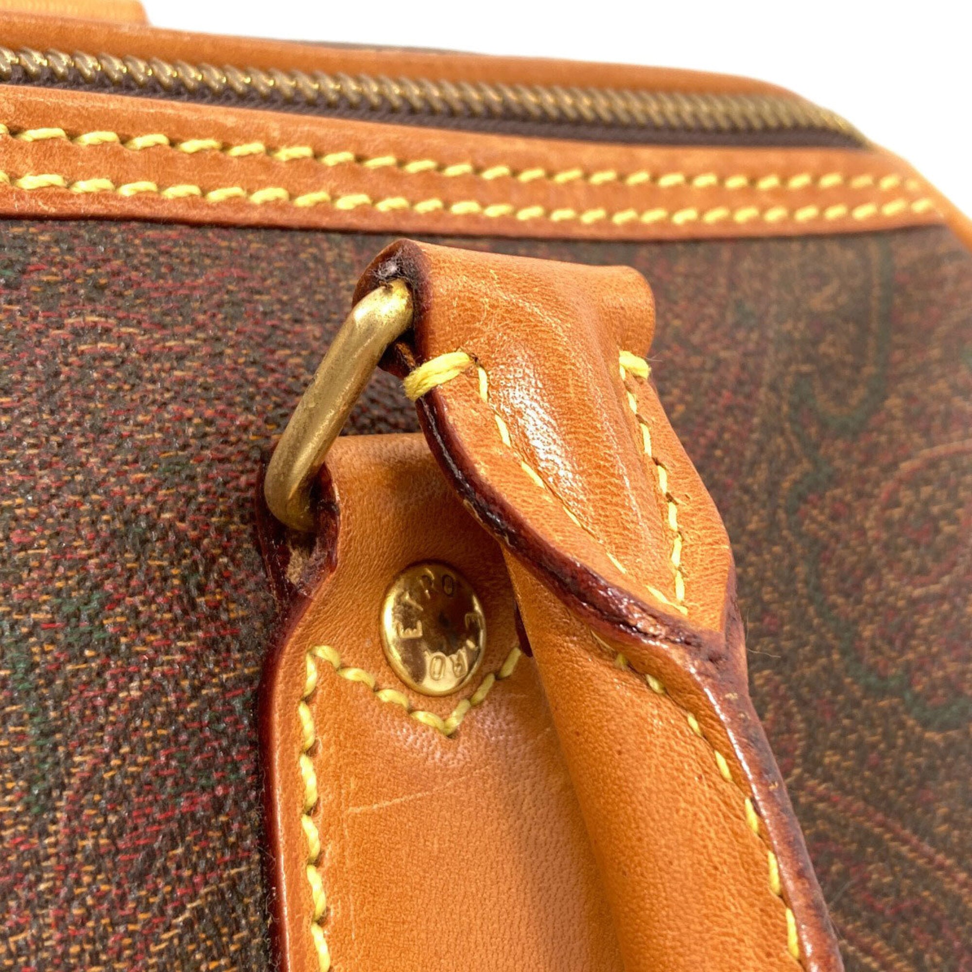 Etro Brown Pvc Boston Bag (Pre-Owned)