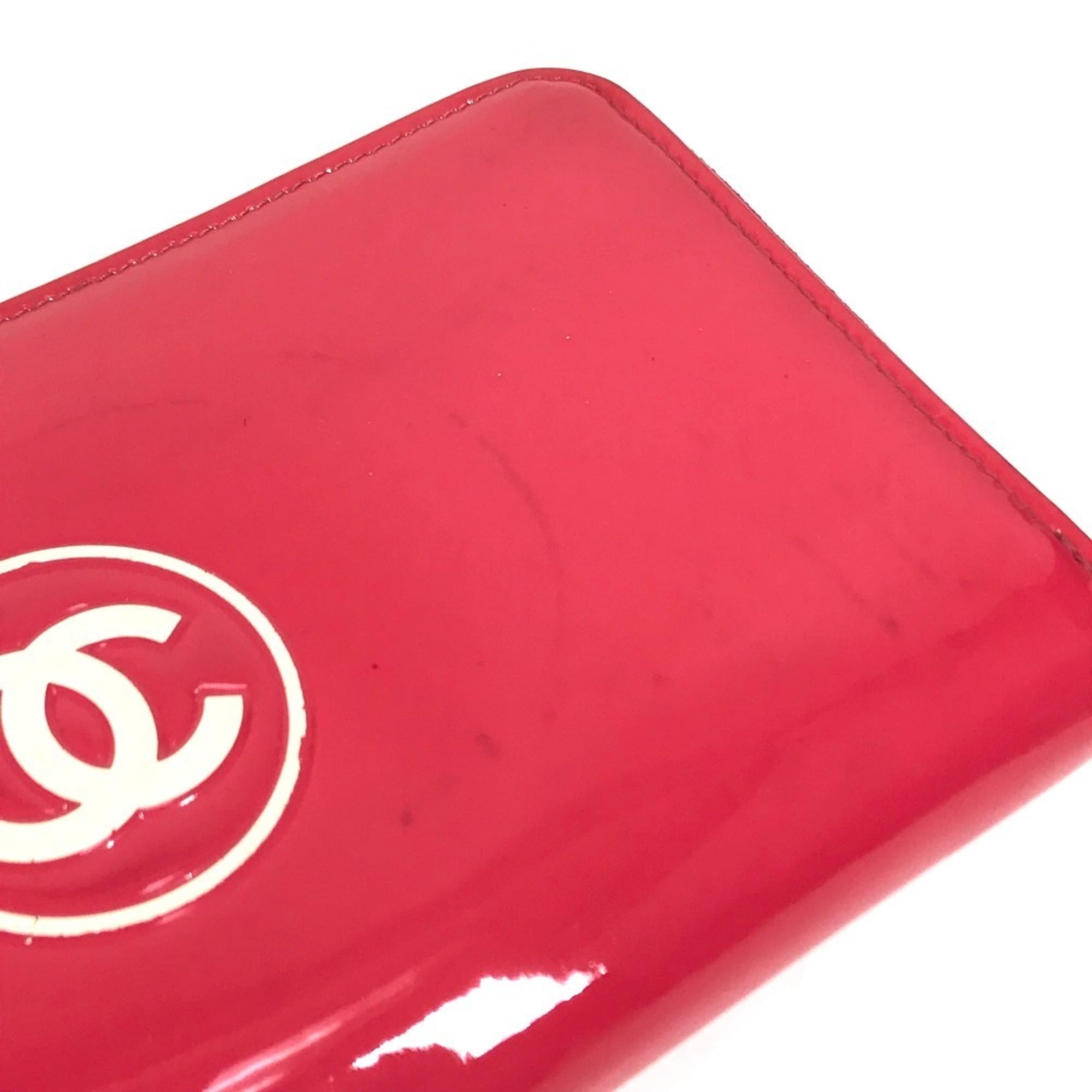 Chanel Pink White Long Wallet (Bi-Fold) (Pre-Owned)