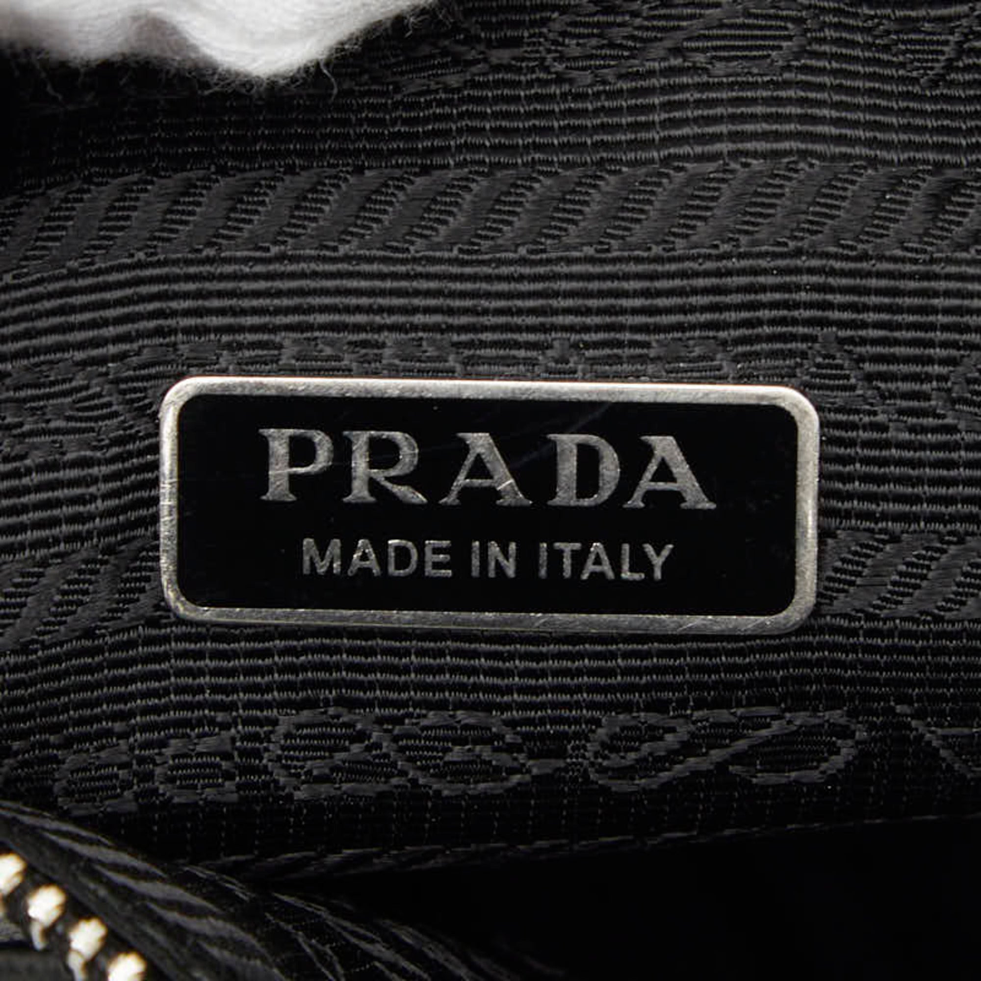 Prada Black Leather Pouch Shoulder Bag (Pre-Owned)