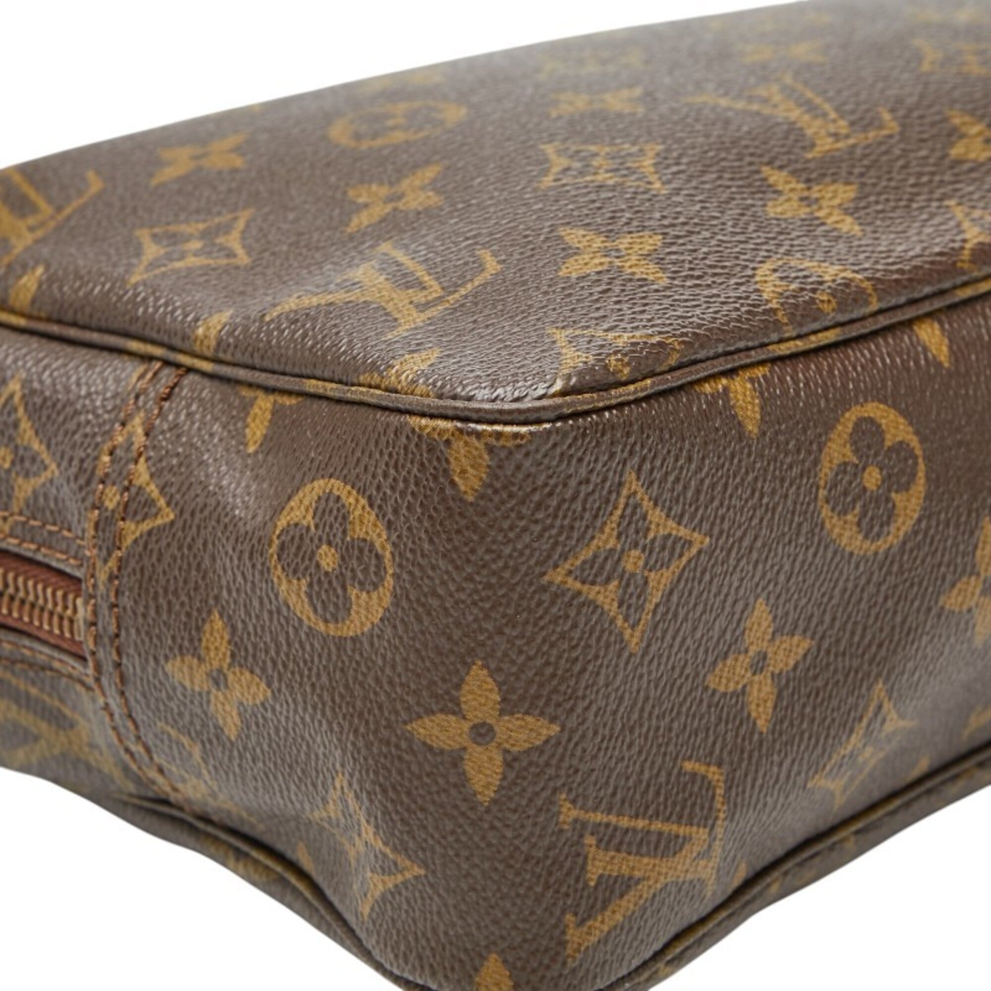 Louis Vuitton Brown Pvc Leather Clutch Bag (Pre-Owned)