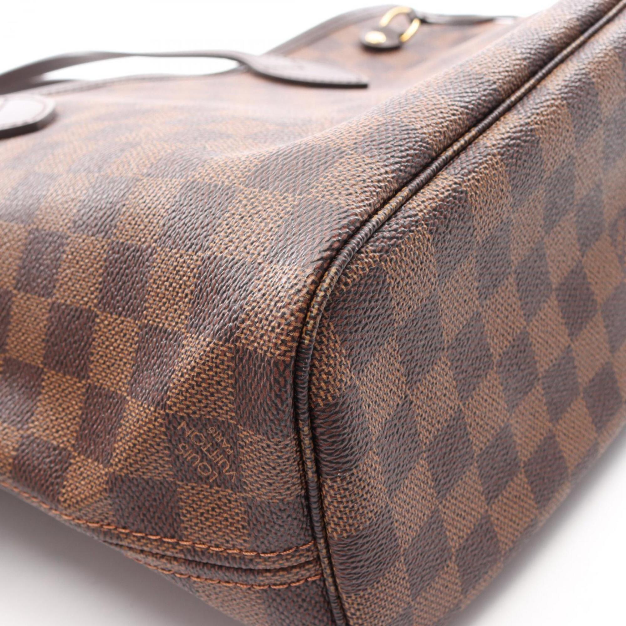 Louis Vuitton Brown Ebene Coated Canvas Leather Handbag Tote Bag (Pre-Owned)