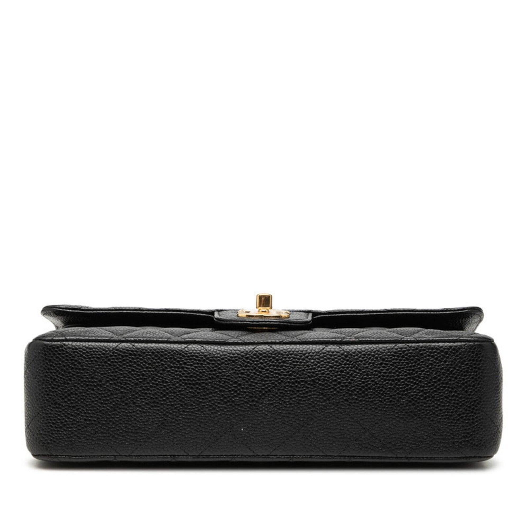 Chanel Black Grained Calfskin Shoulder Bag (Pre-Owned)