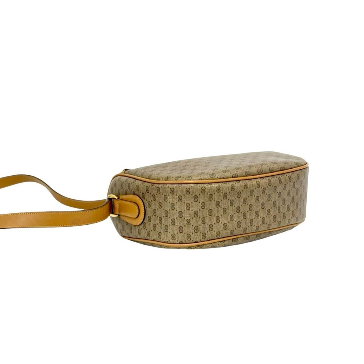 Gucci Brown Green Red Color Pvc Leather Shoulder Bag (Pre-Owned)