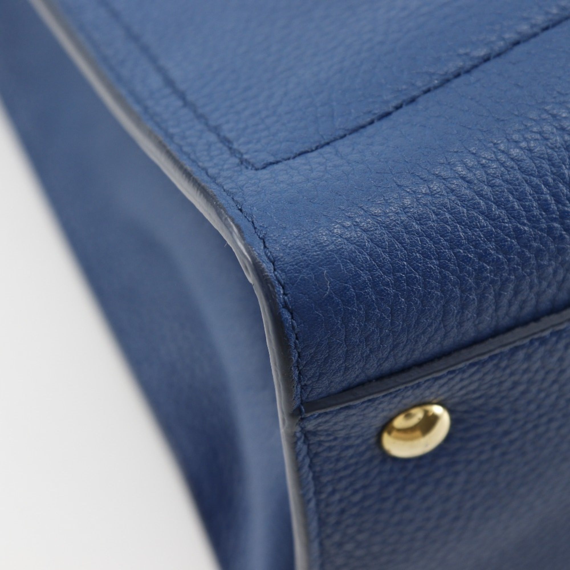 Salvatore Ferragamo Blue Leather Tote Bag (Pre-Owned)