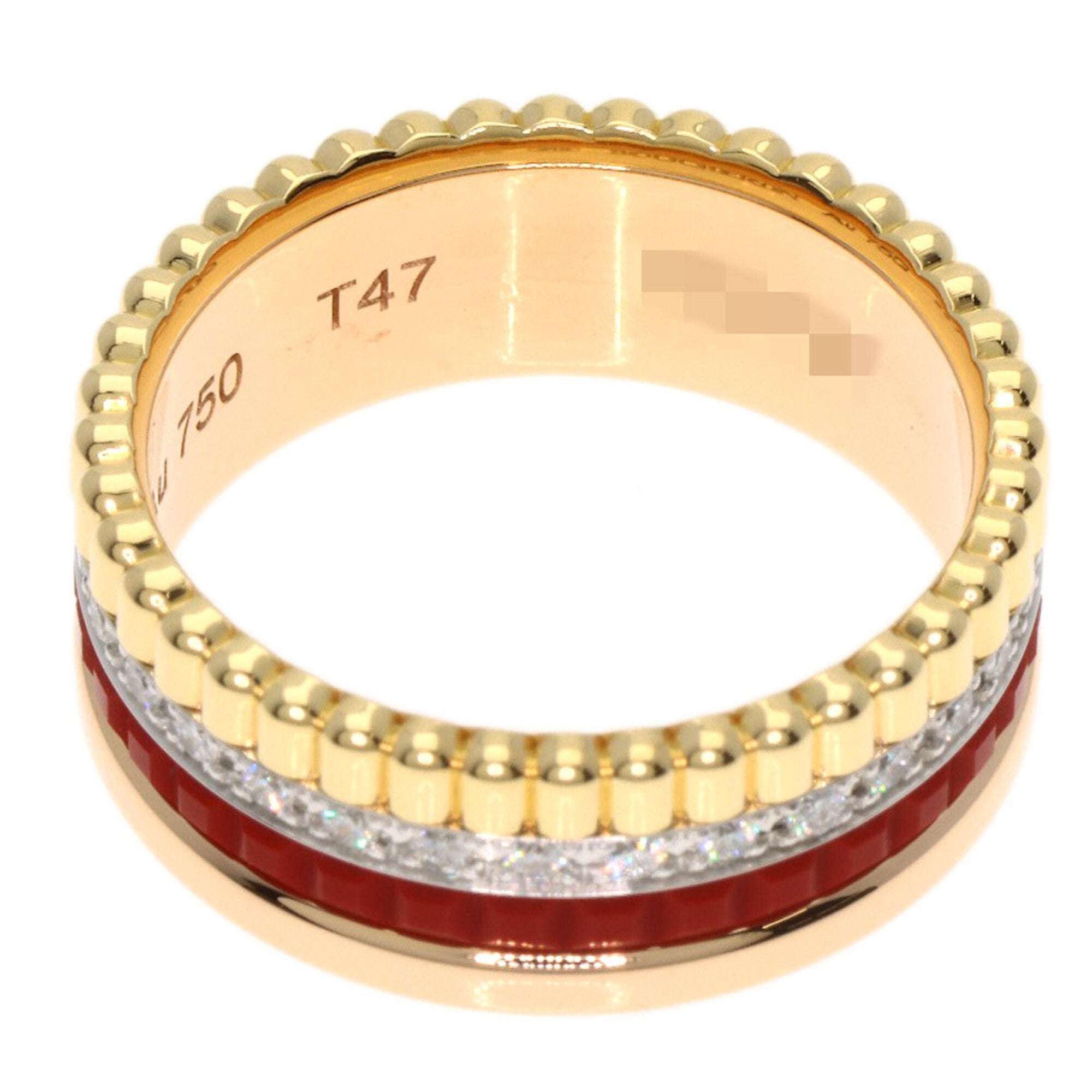 Boucheron Pink Gold Red Color Pink Gold (18K) Band Ring (Pre-Owned)