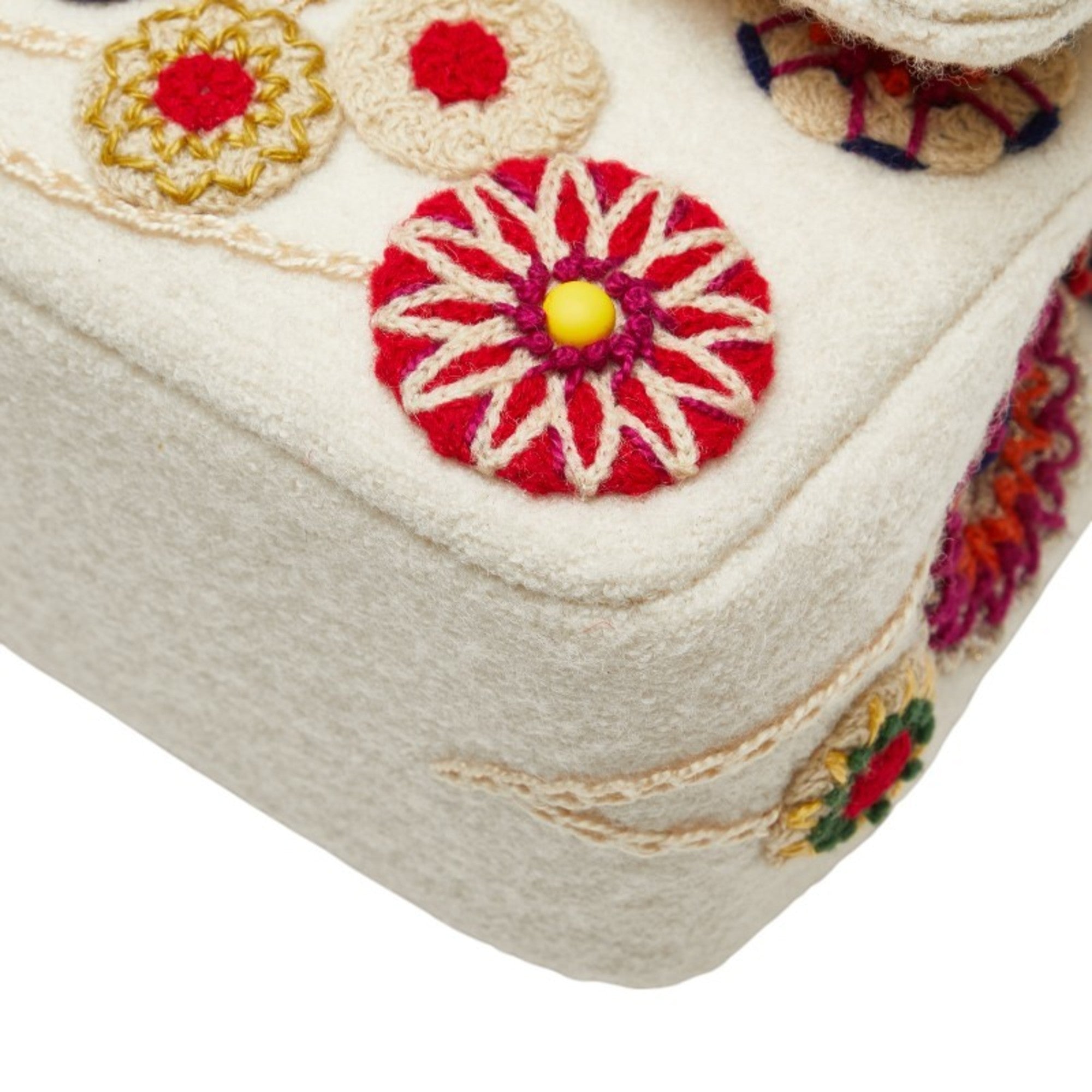 Chanel Matelasse Beige Multi-Color Cotton Handbag Shoulder Bag (Pre-Owned)