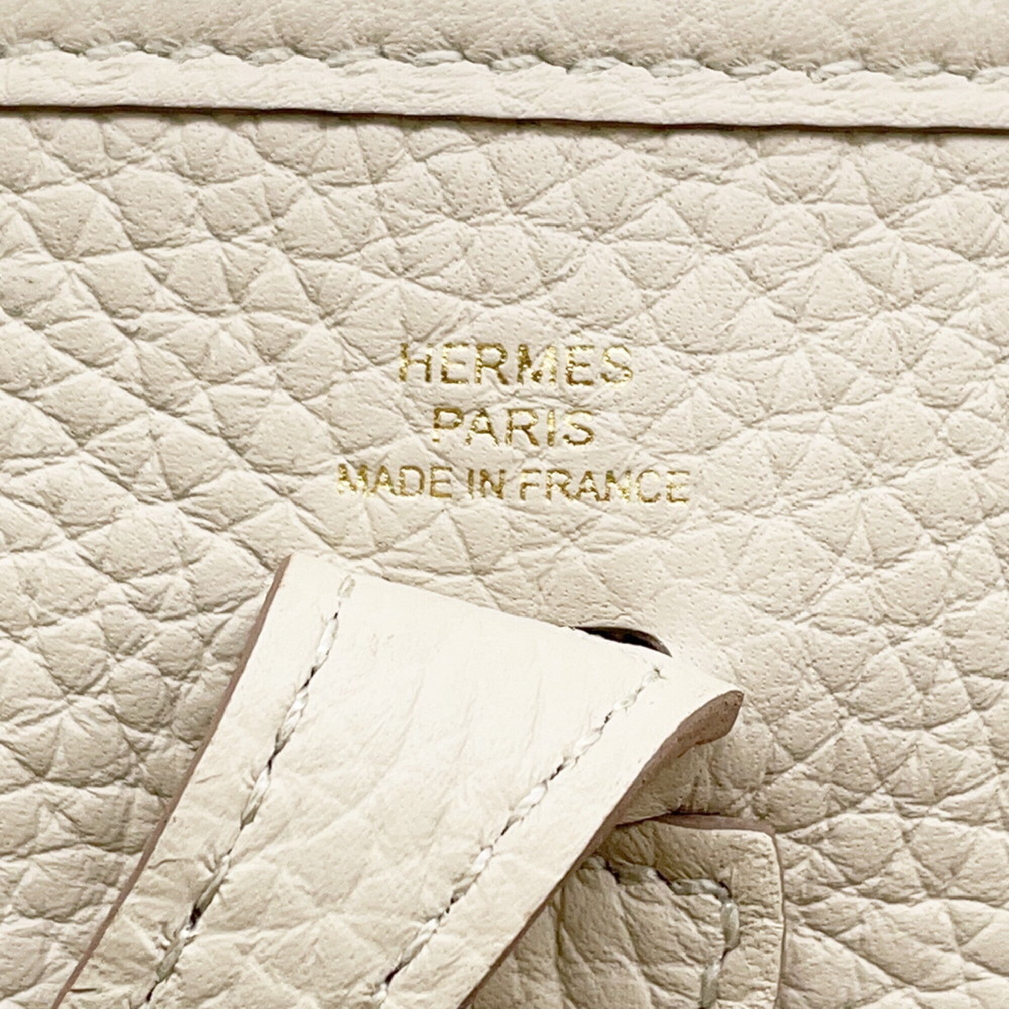 Hermes Evelyne Gold Taurillon Clemence Leather Handbag (Pre-Owned)